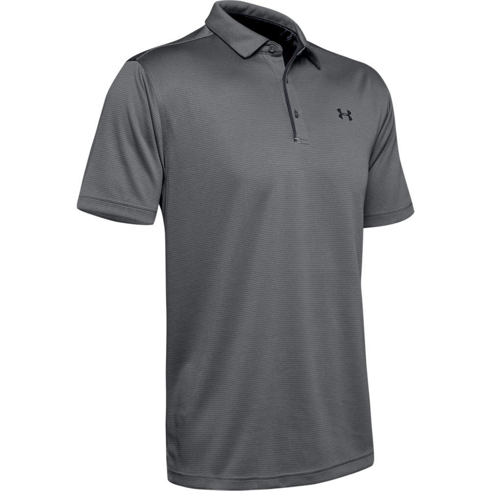 Under Armour Tech Polo BLK Herren Poloshirt T-Shirt Funktionsshirt grau