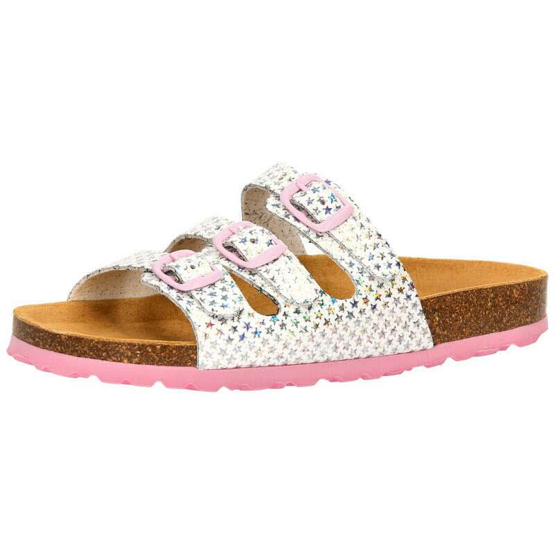 Lico Bioline Starline Hausschuhe Pantolette Mädchen silber NEU