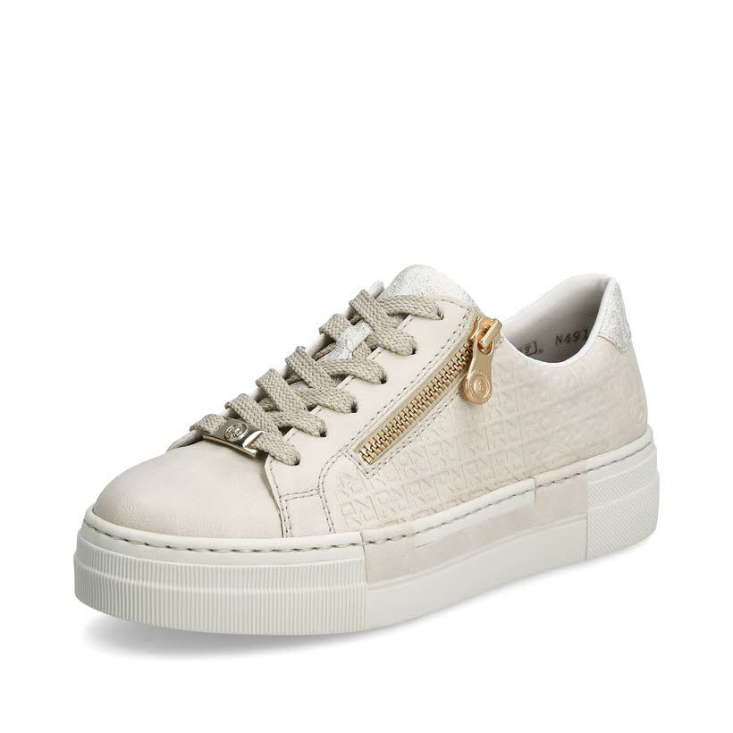 Rieker Damen Sneaker Modeschuhe Trendschuhe beige