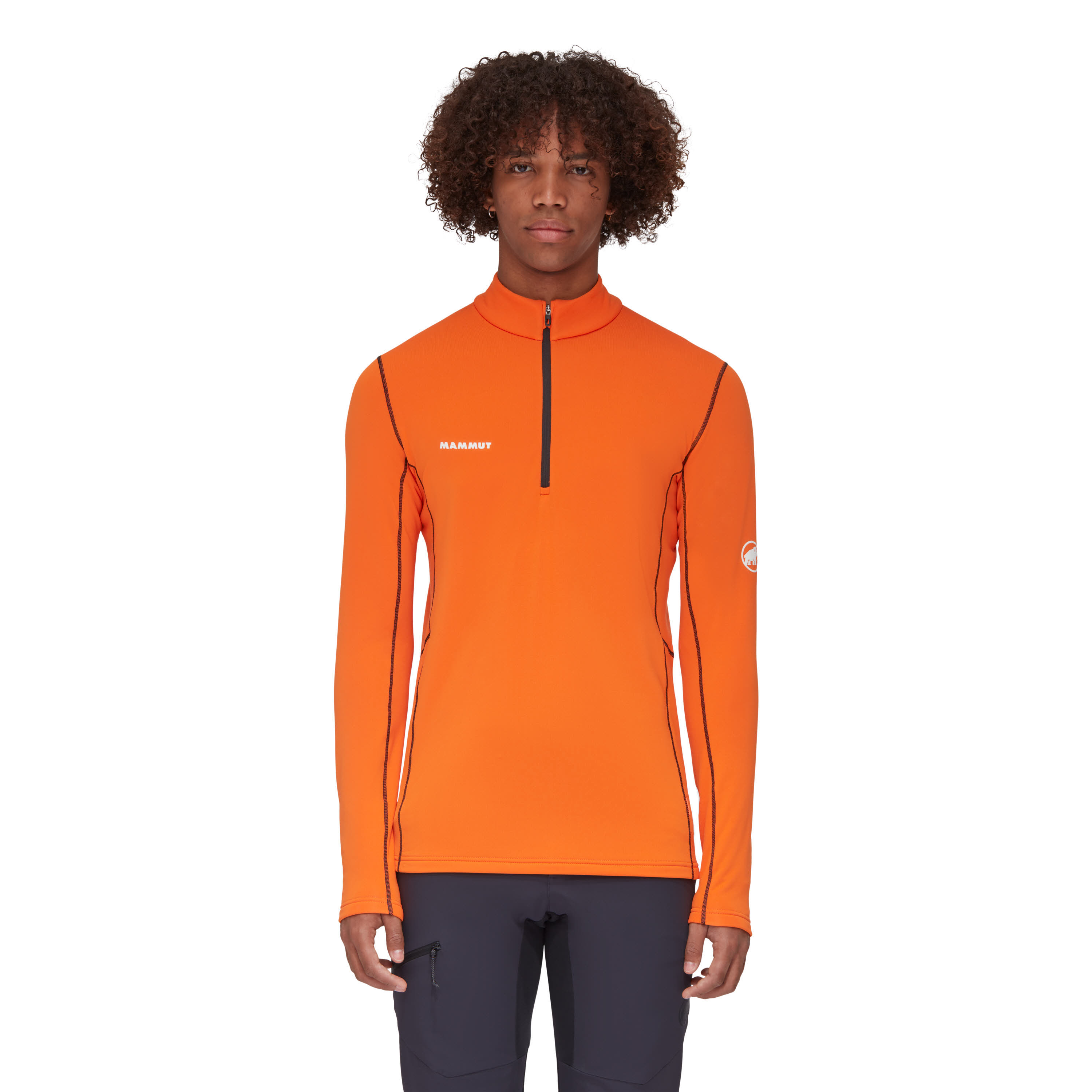 Mammut Aenergy ML Half Zip Pull Midlayer Recycelt Leicht Herren Orange