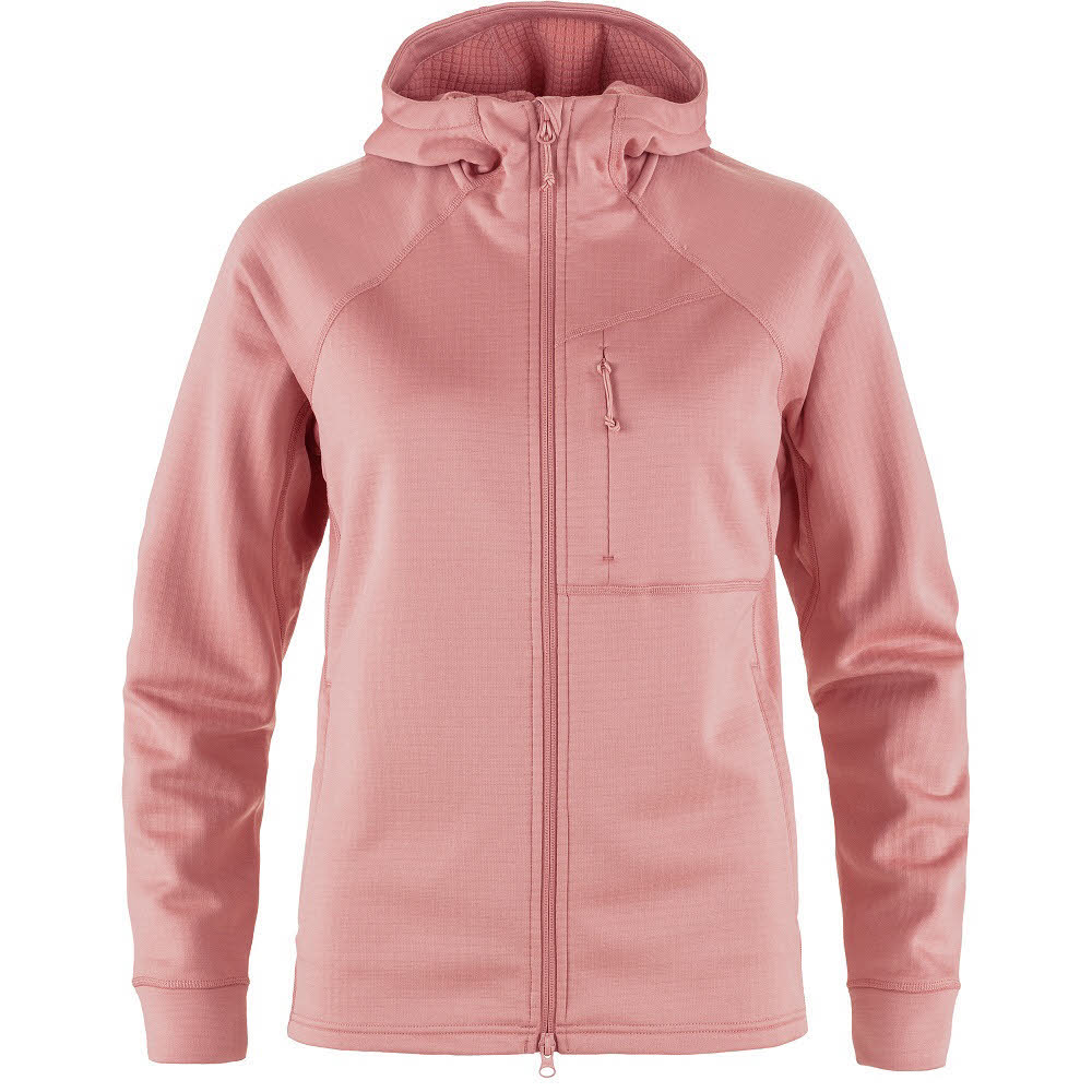 Fjällräven Abisko Grid Fleece Hoodie W Damen Fleecejacke Midlayer dusty rose