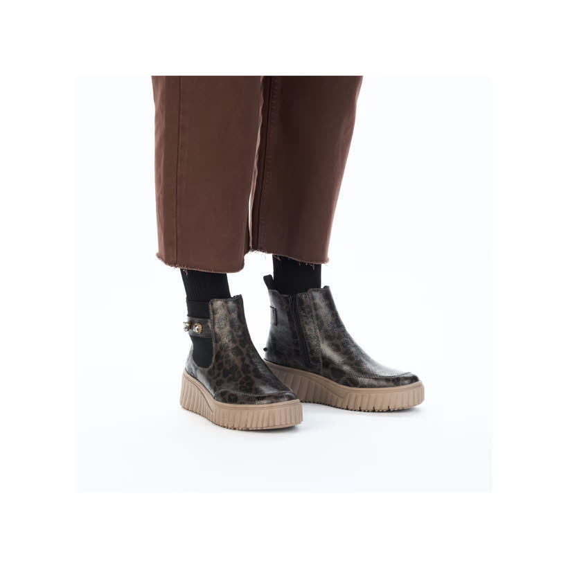 Rieker Chelsea Stiefelette Slipper Damen loe