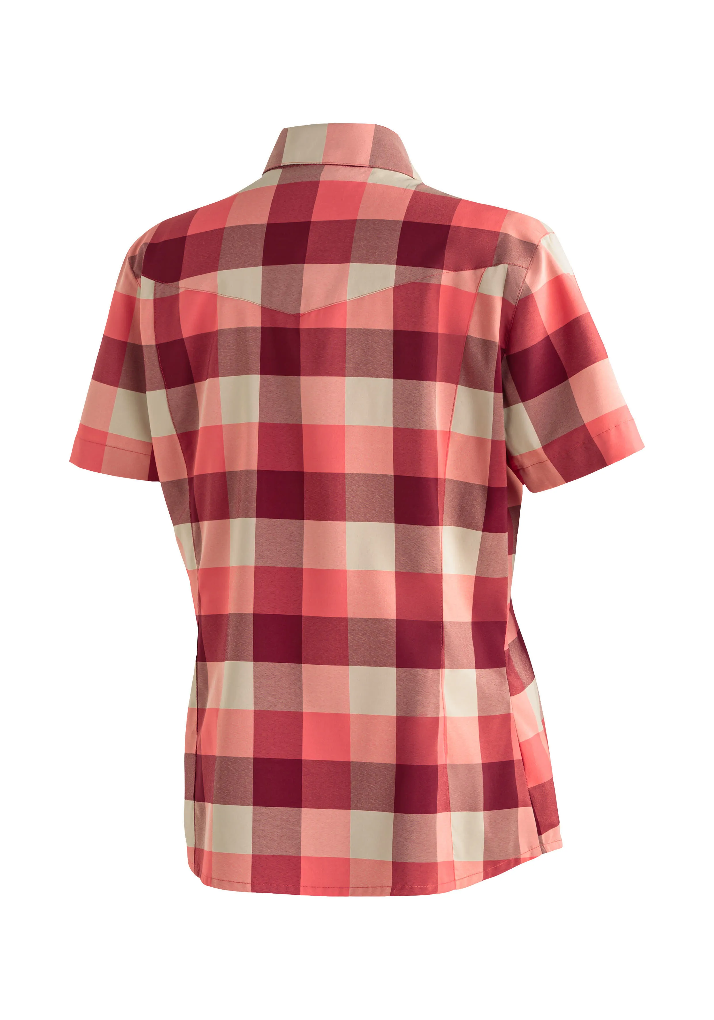 Maier Sports KENDRA S/S W Damen Bluse Hemd kurzarm red check