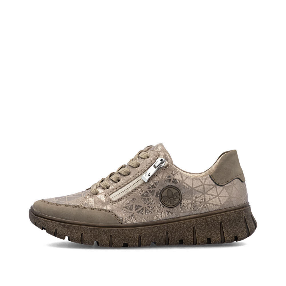 Rieker HWK Damen Halbschuhe Sneaker Low modisch beige