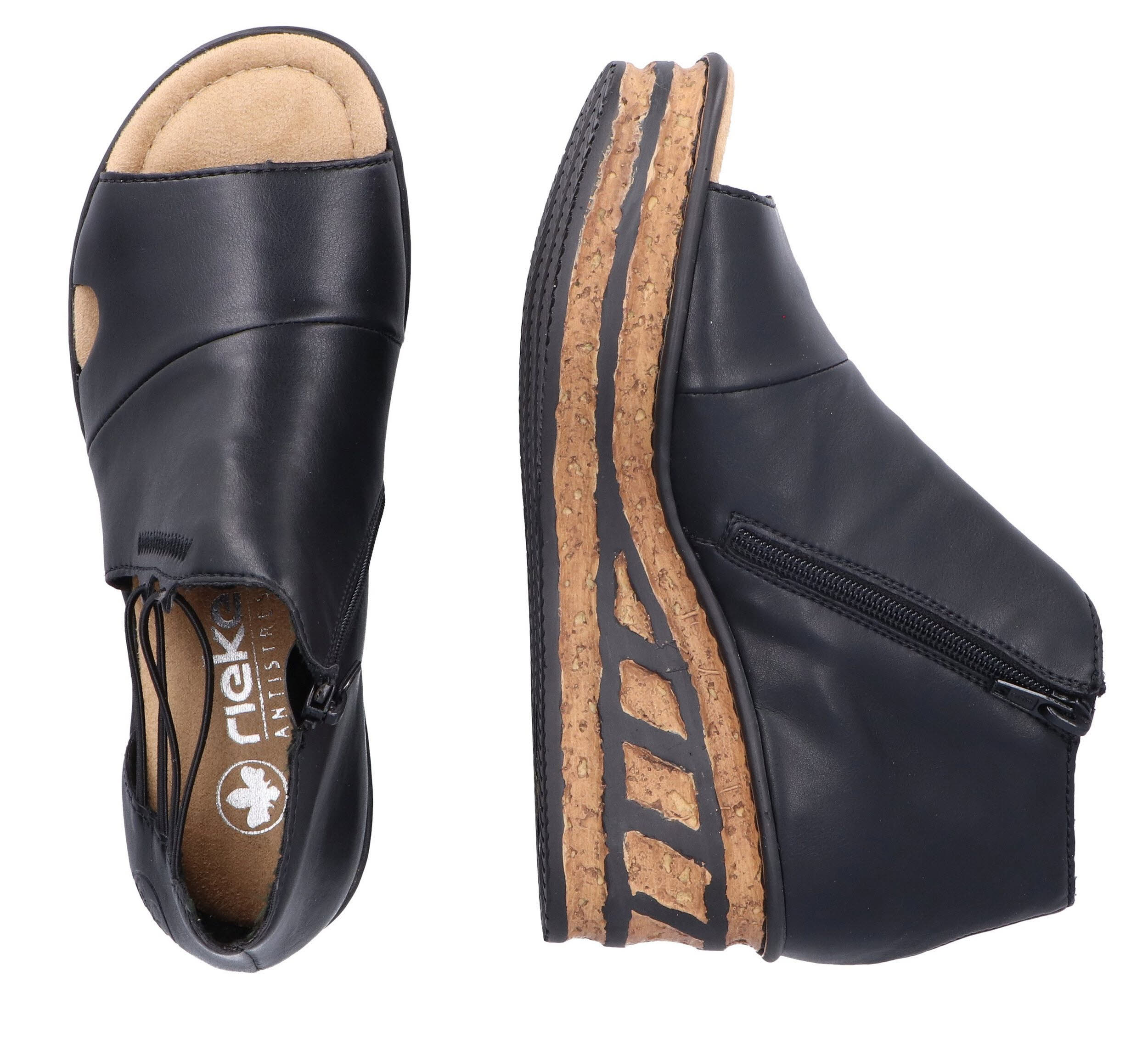 Rieker Keilsandalette Damen schwarz