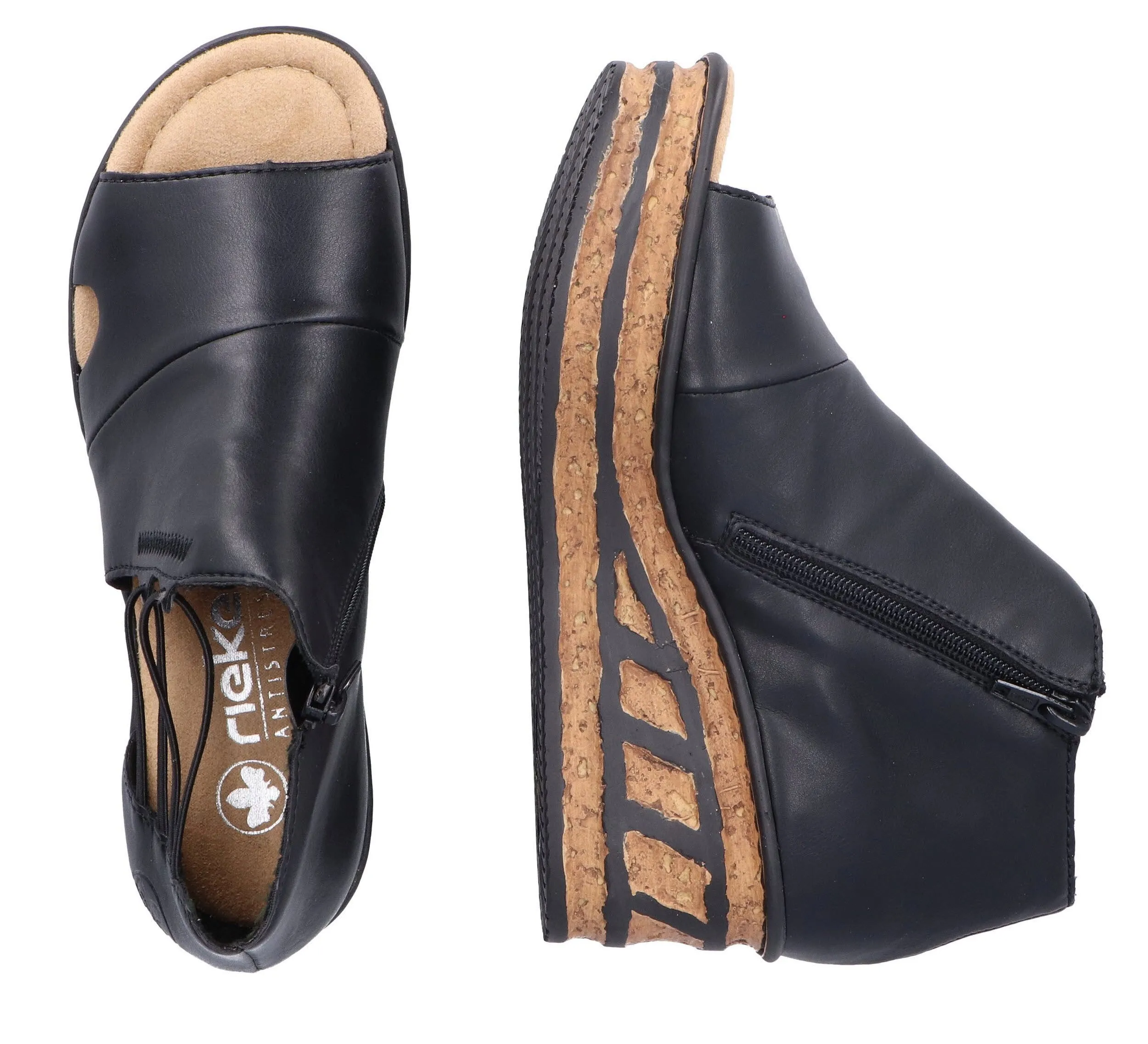 Rieker Keilsandalette Damen schwarz
