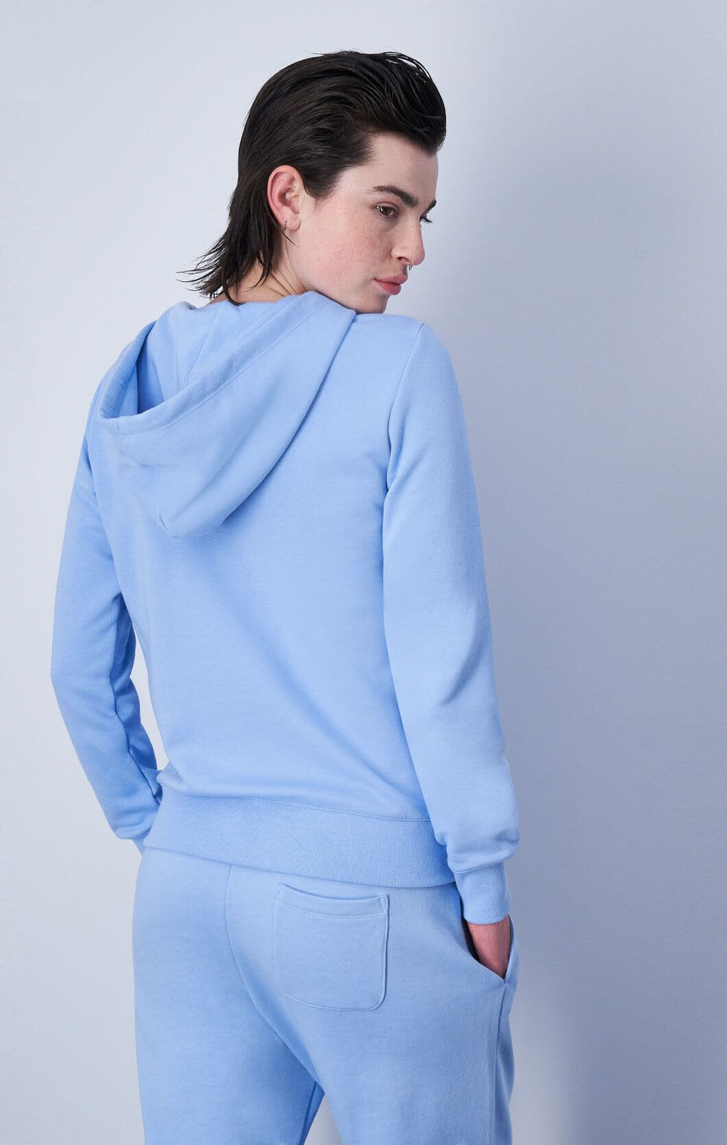 Champion Icons Hooded Full Zip Jacket Kapuzenjacke Sweatjacke Damen hellblau