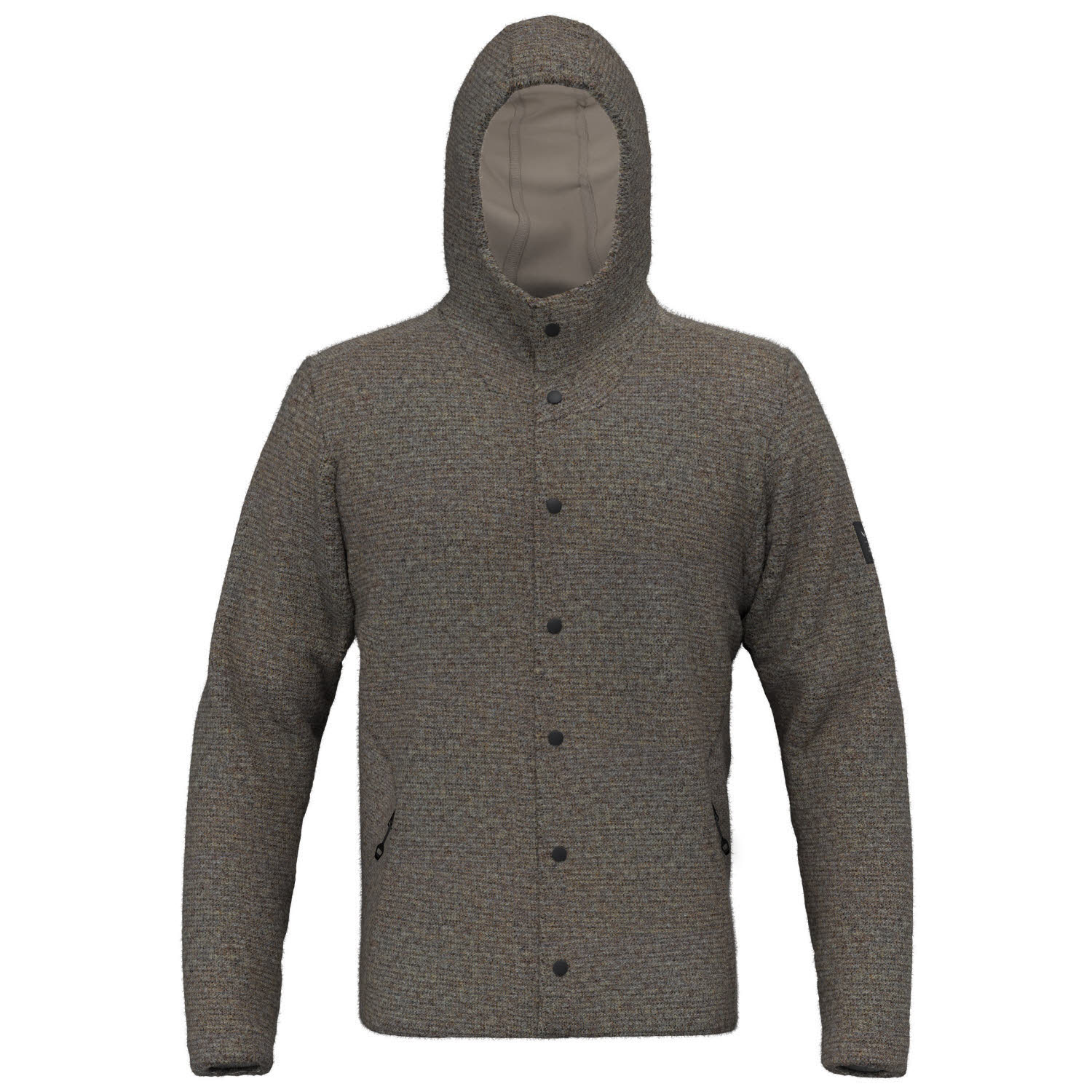Salewa Sarner Undyed Wool Kapuzenjacke Herren Strickjacke Fleecejacke grau