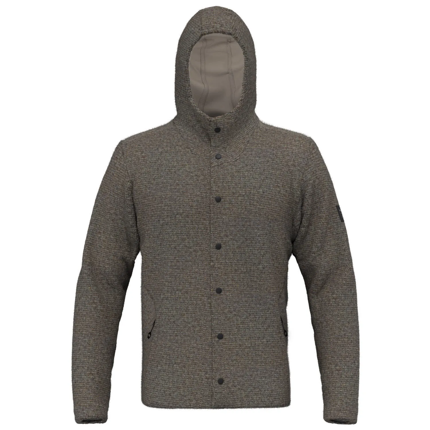 Salewa Sarner Undyed Wool Kapuzenjacke Herren Strickjacke Fleecejacke grau
