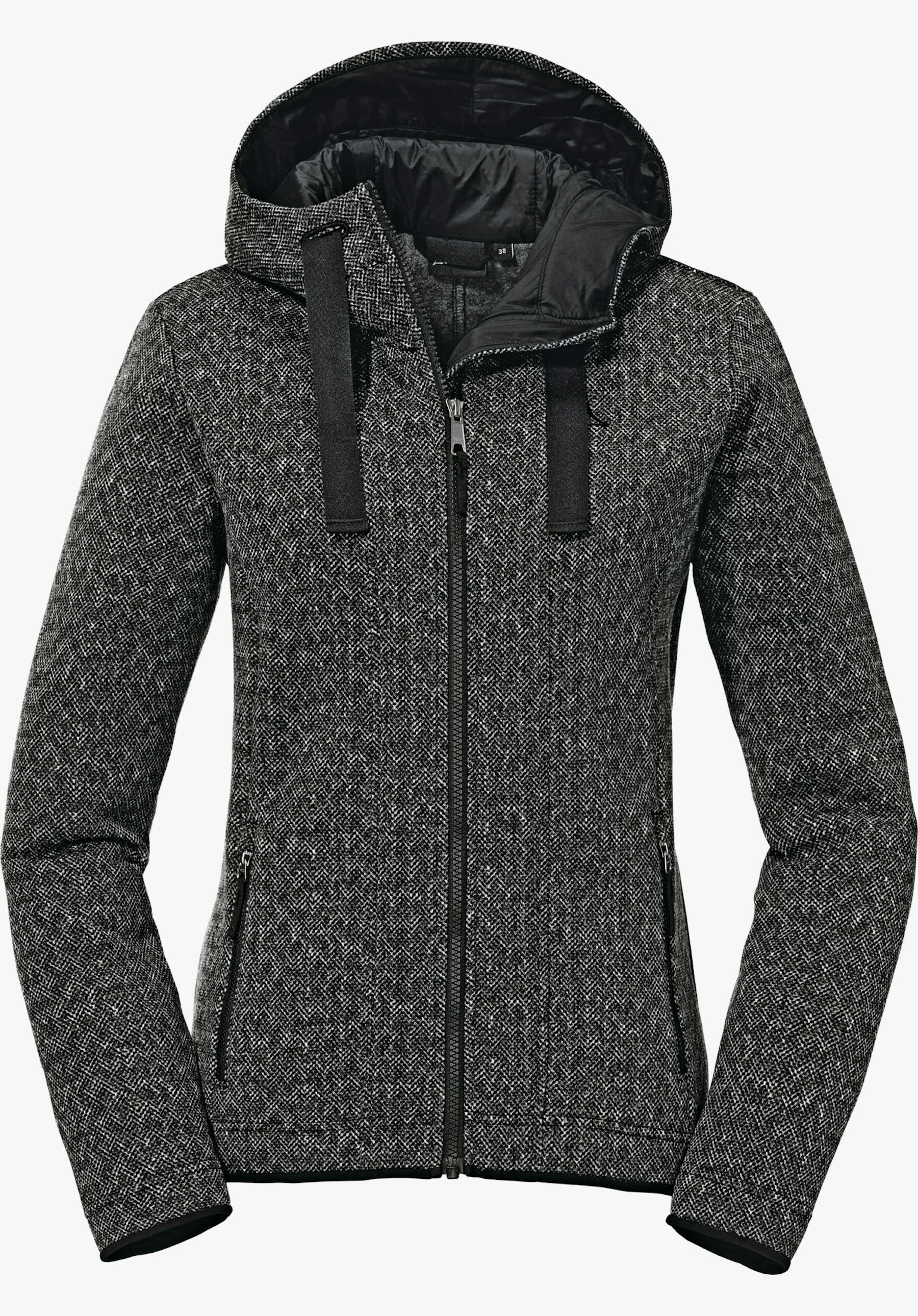 Schöffel Aurora L Damen Fleecejacke Kapuzenjacke schwarz
