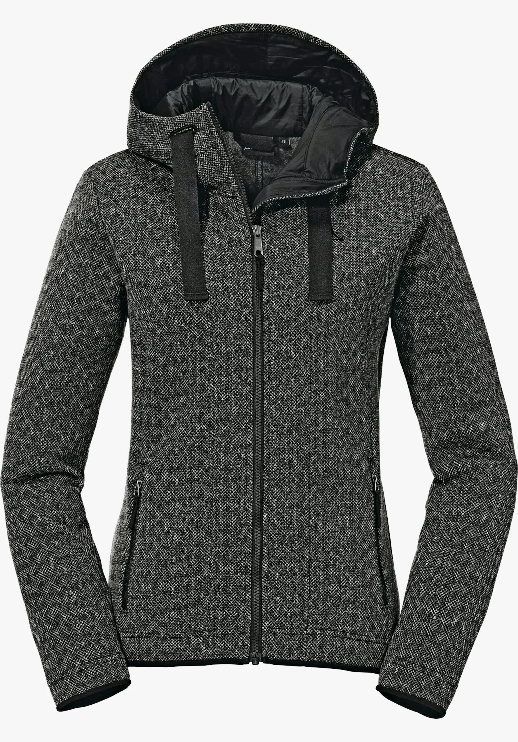 Schöffel Aurora L Damen Fleecejacke Kapuzenjacke schwarz