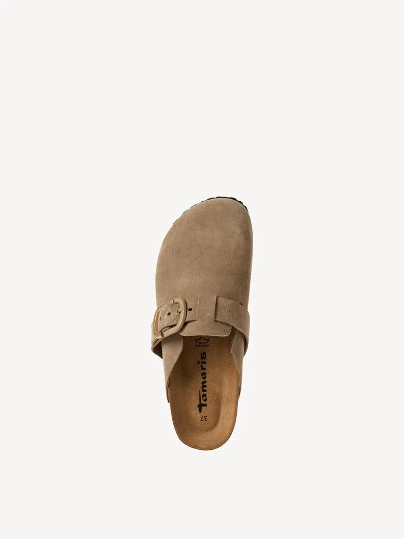 Tamaris Pantolette Leder beige Damen