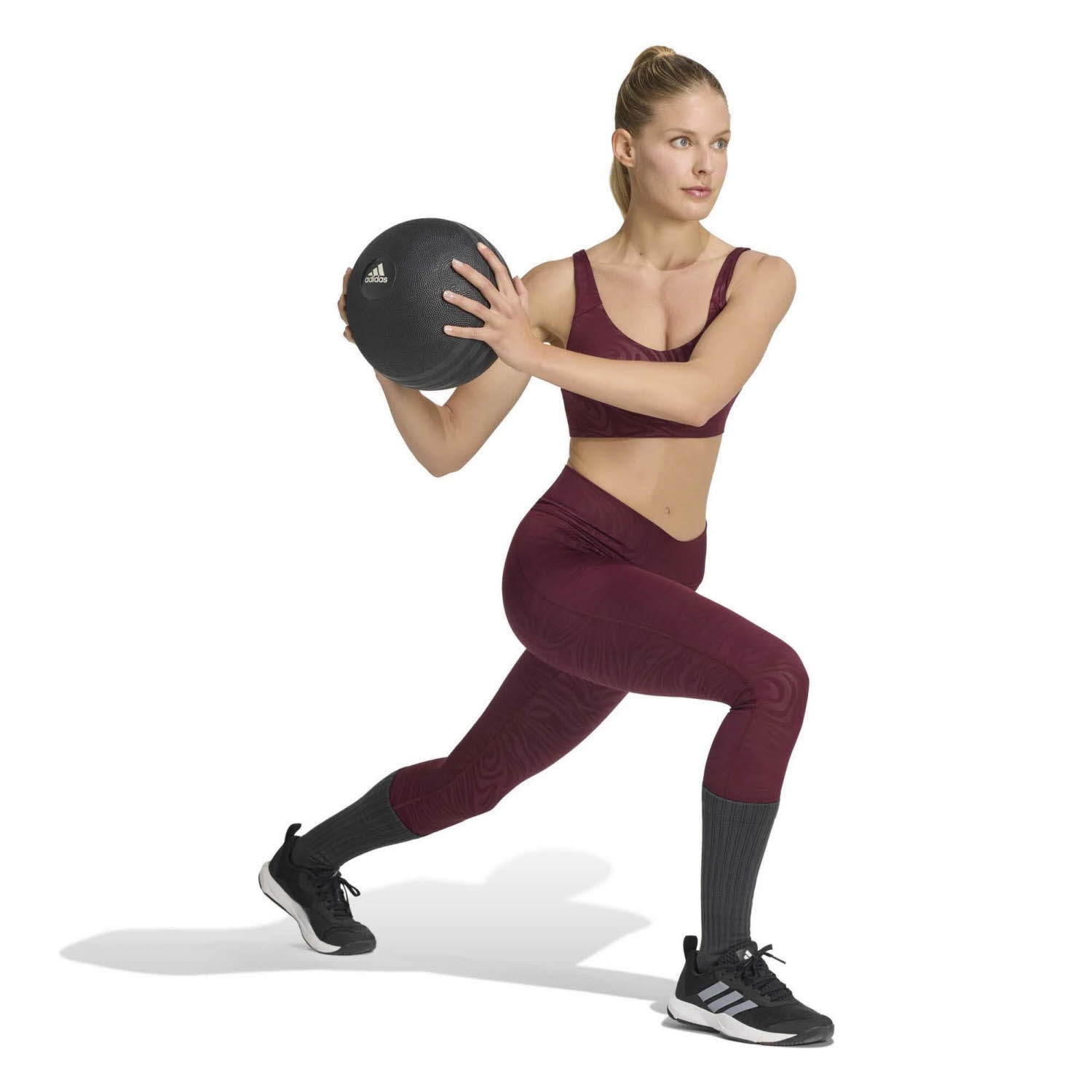Adidas All Me Essentials Graphic Dame Leggings Sporthose rot