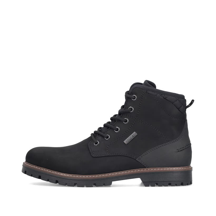 Rieker Herren Kurzstiefel Schnürstiefel schwarz