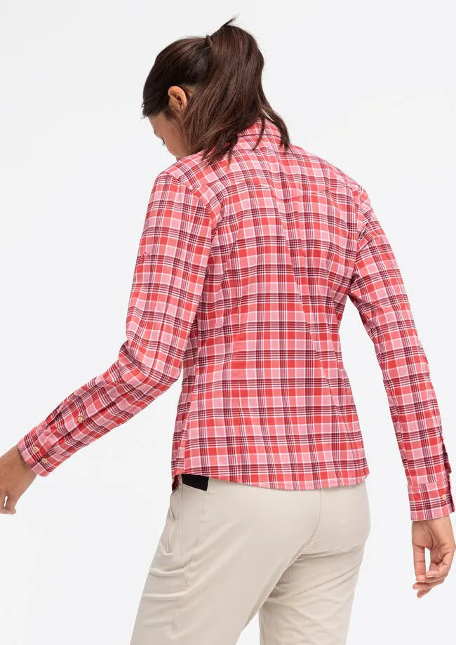 Maier Sports Kendra L/S Damen Bluse Wanderbluse Langarmbluse rot