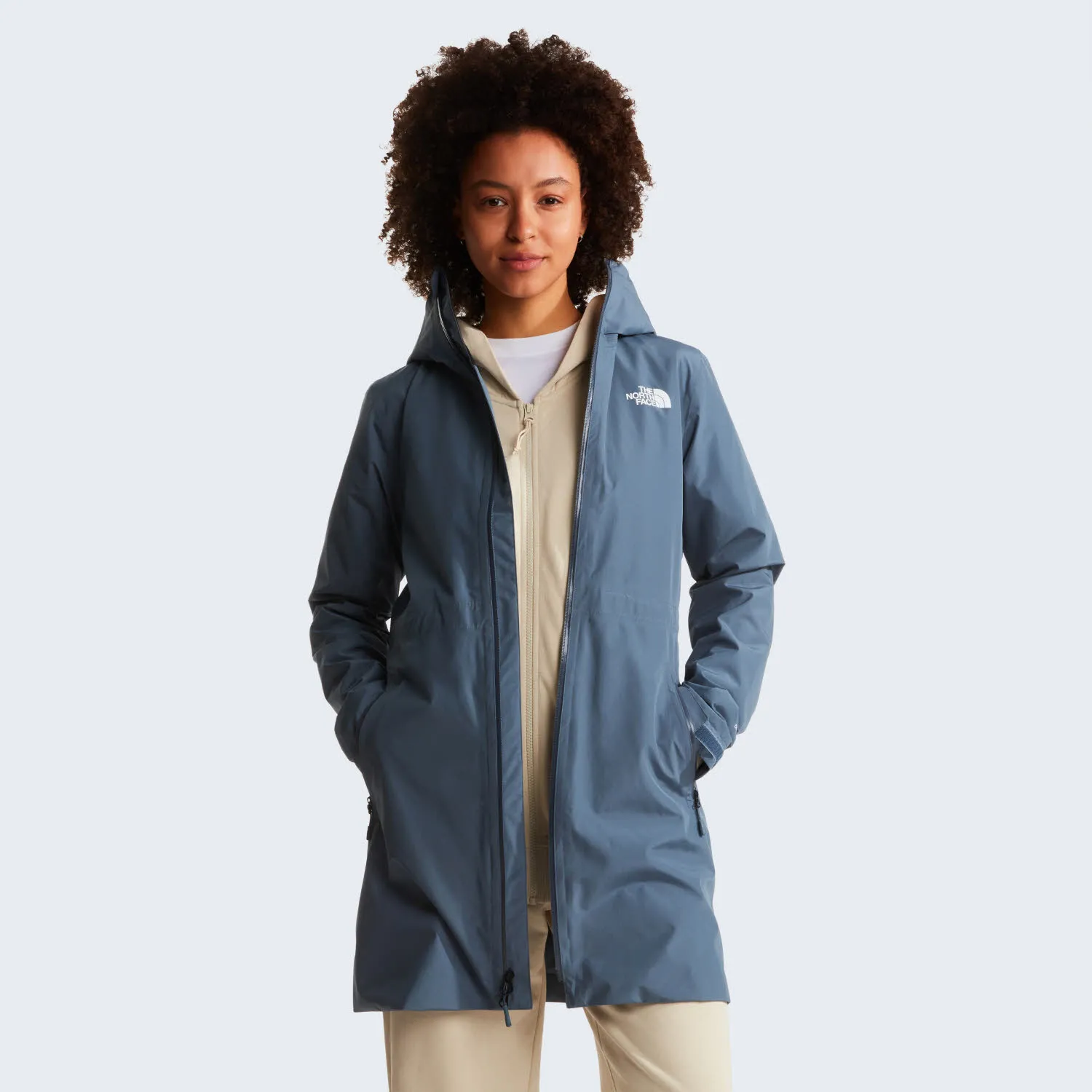 The North Face DRY HIKESTELLER PKA Damen Wanderjacke Regenjacke granite grey