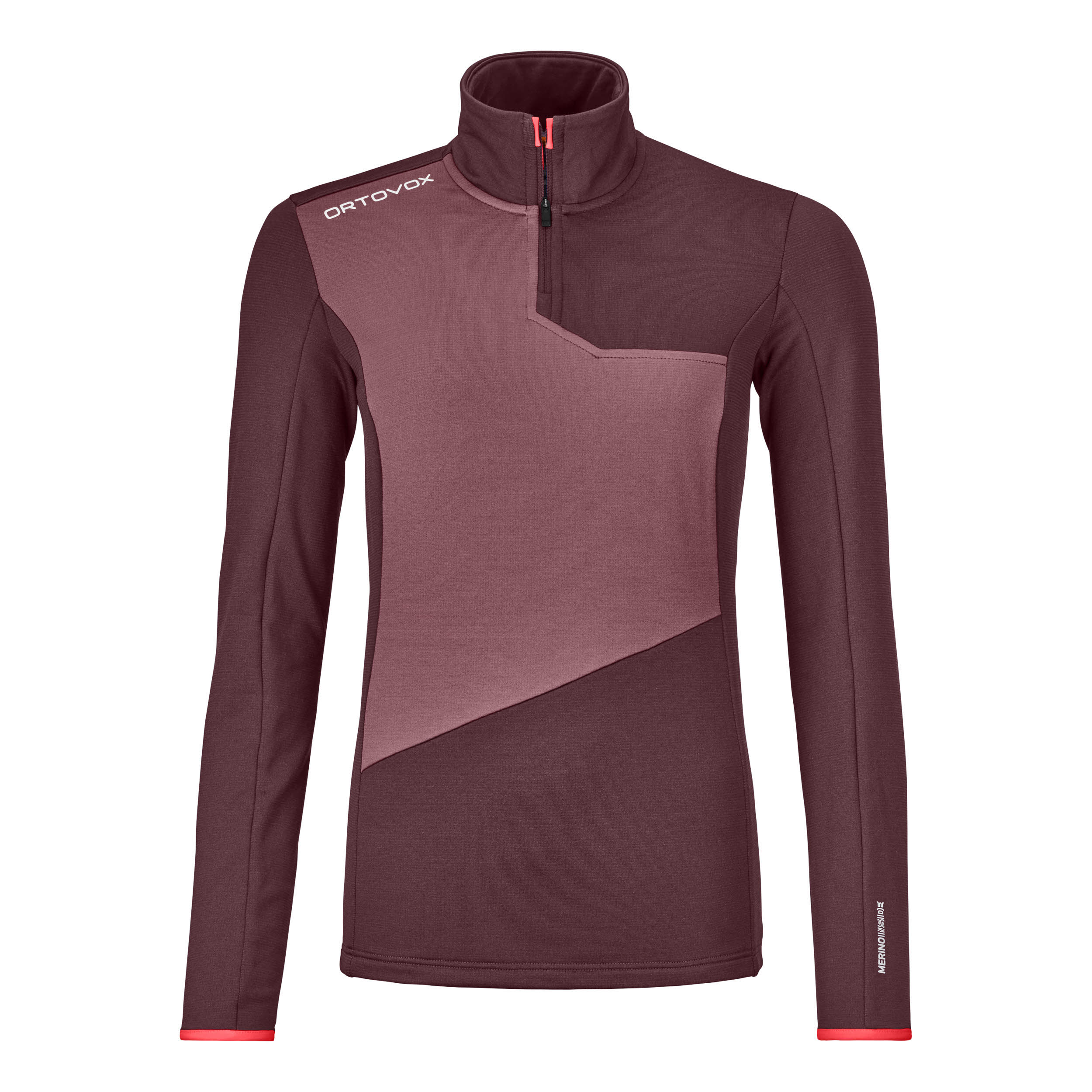 Ortovox Fleece Light Zip Neck Damen Skirolli Fleecepullover lila