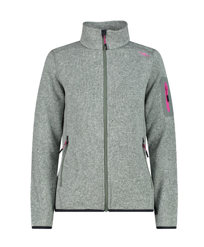 CMP Damen Jacke Fleecejacke grün/grau