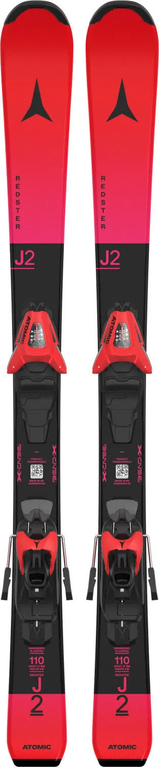 Atomic REDSTER J2 100-120 + C 5 GW Kinder Ski Einsteiger 26/27 rot/schwarz