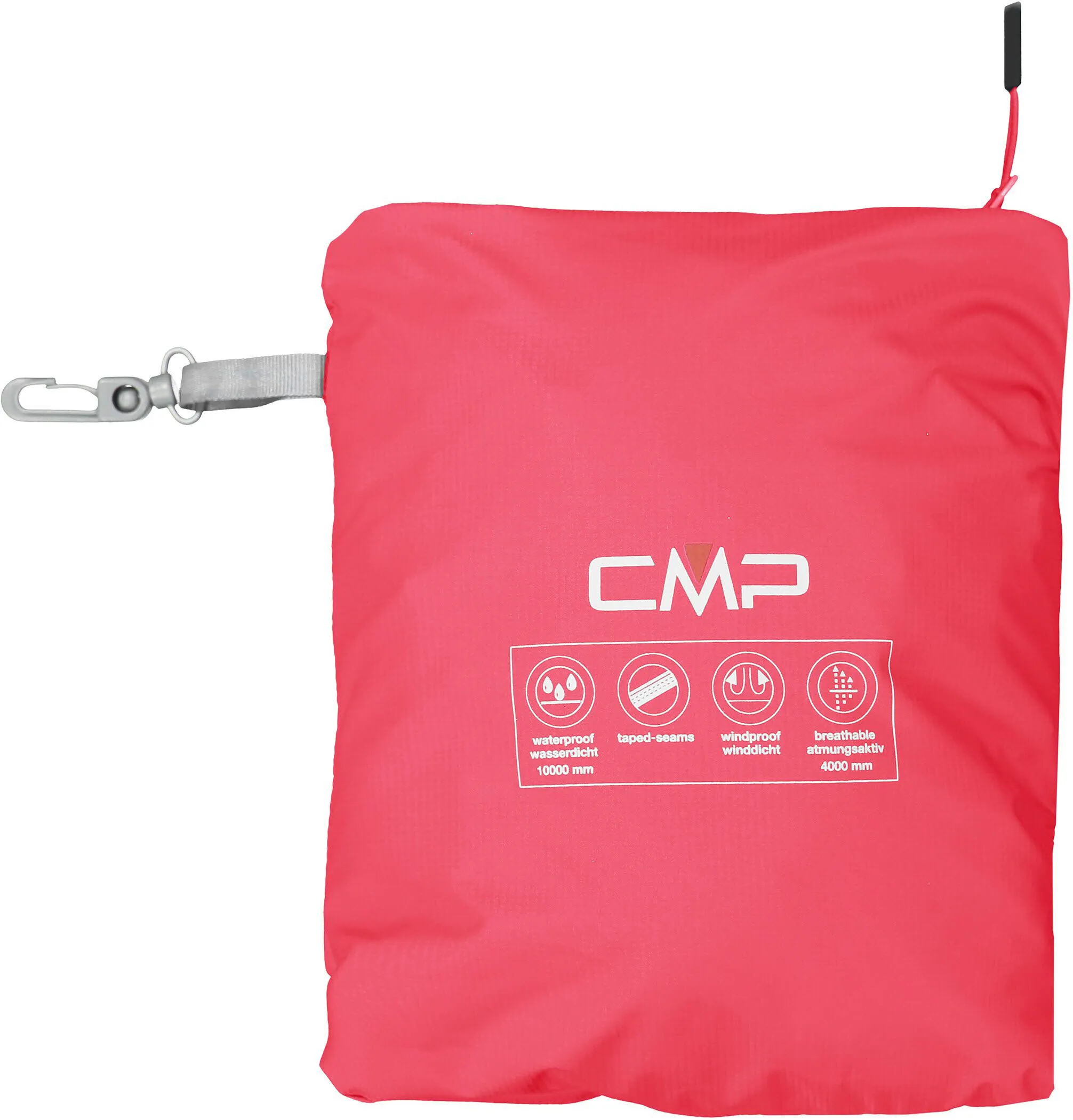 CMP Damen Regenjacke Kapuzenjacke pink