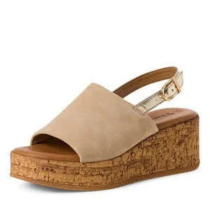 Tamaris Ledersandalette Damen beige