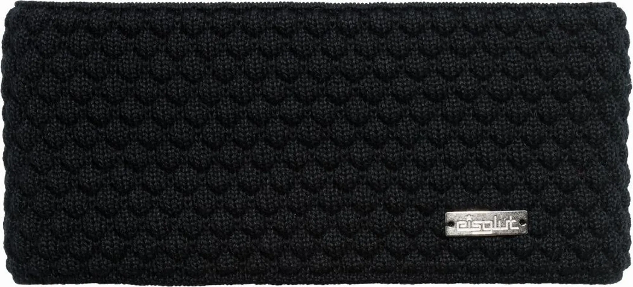 Eisglut Minal Merino Strickstirnband Unisex schwarz