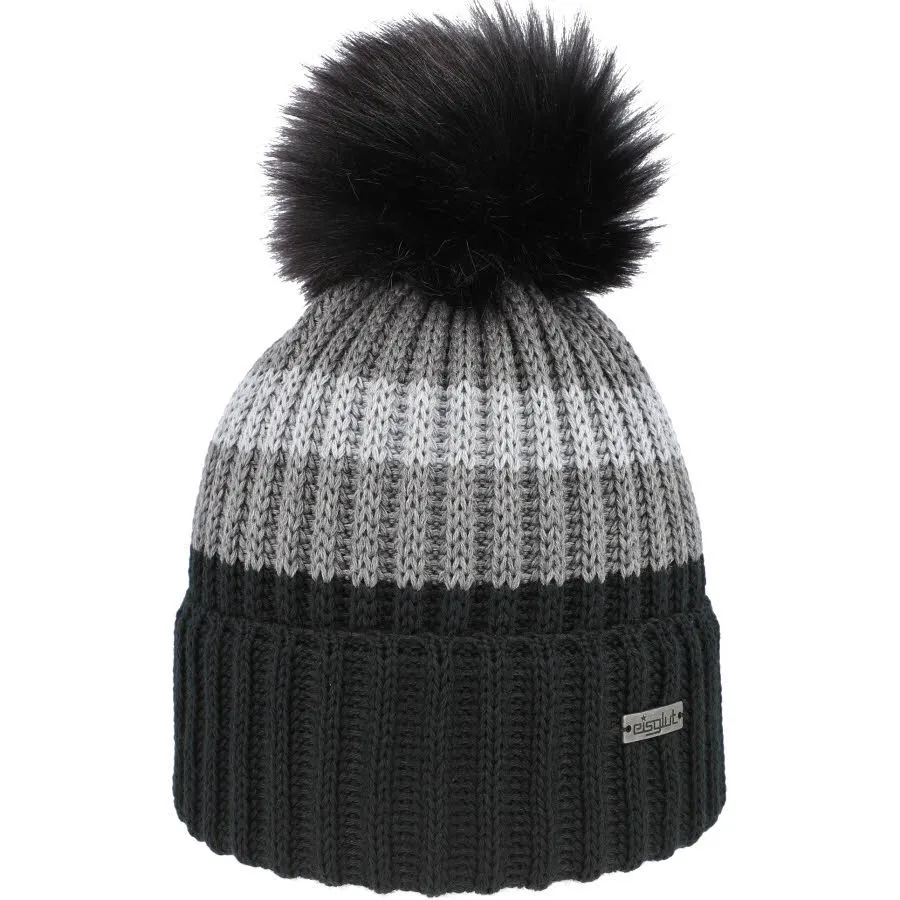 Eisglut Haileyl Merino Damen Mütze Wintermütze schwarz