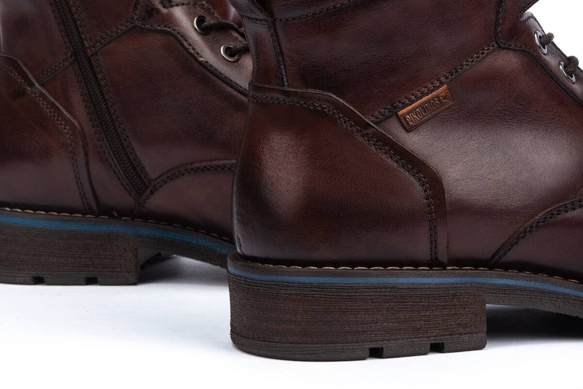 Pikolinos York Herren Siefelette Schnürrer gefüttert Leder Businessschuhe braun NEU