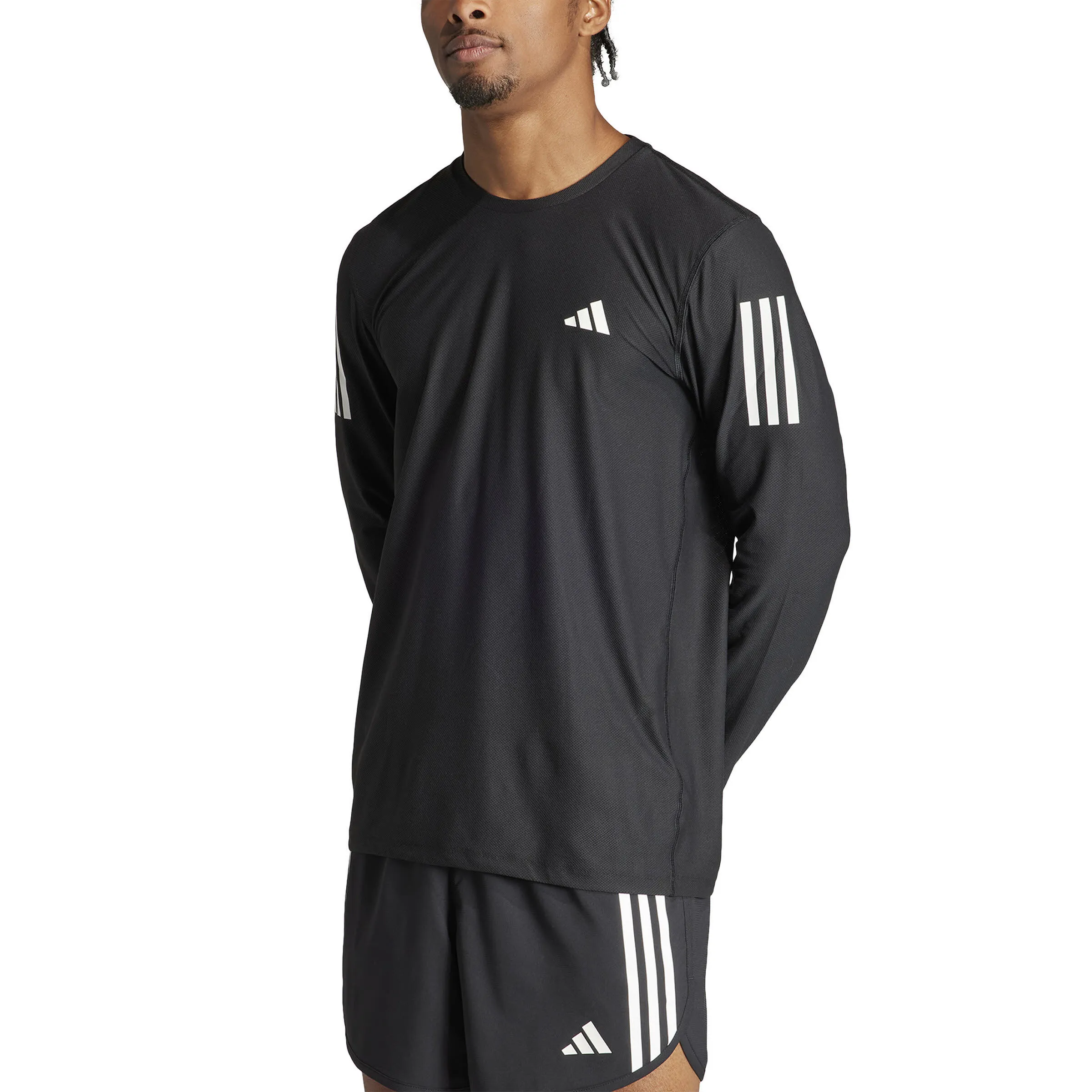 adidas Own the Run Longsleeve Langarmshirt Herren schwarz