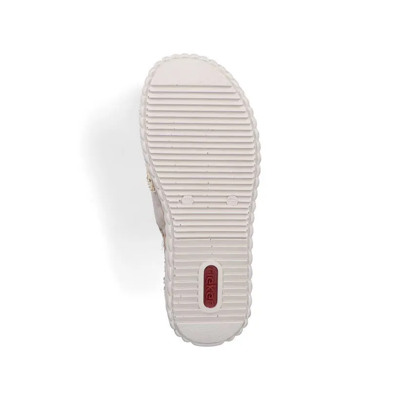 Rieker FSK Damen Sandalen Pantoletten beige