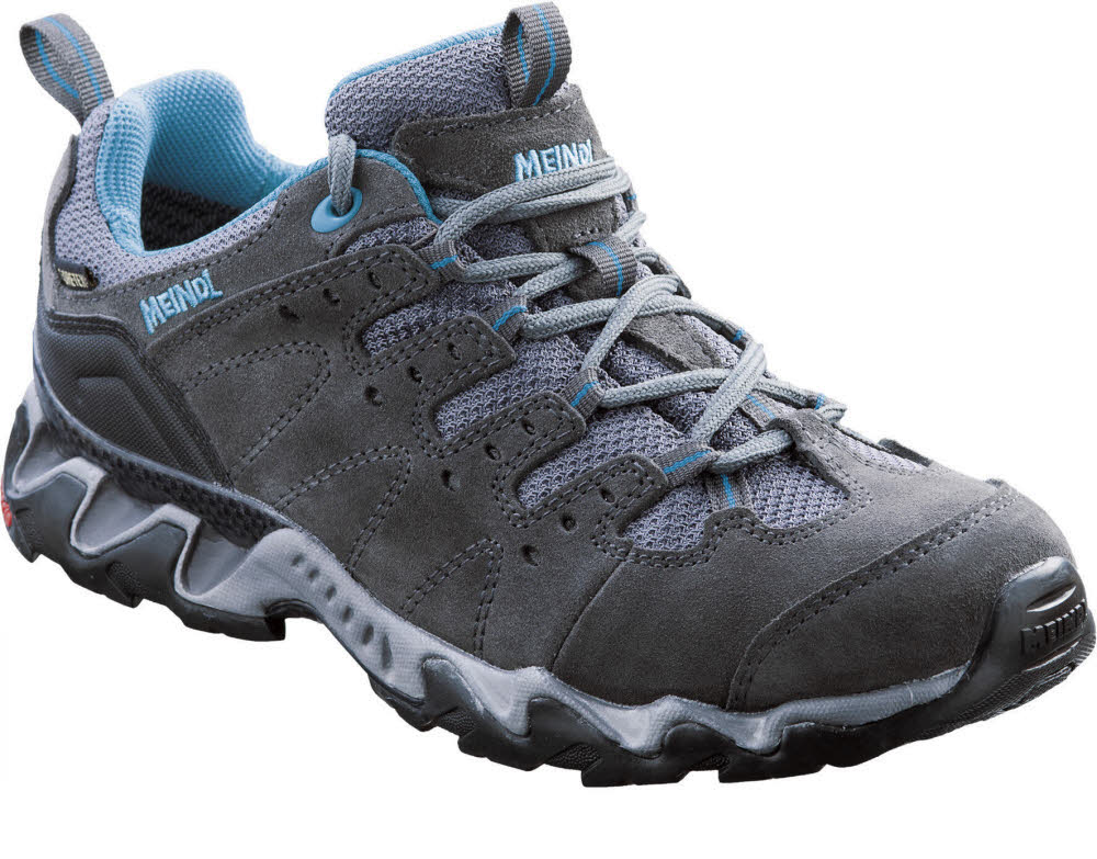 Meindl Portland Lady GTX Damen Wanderschuhe Trekkingschuhe Low grau/petrol