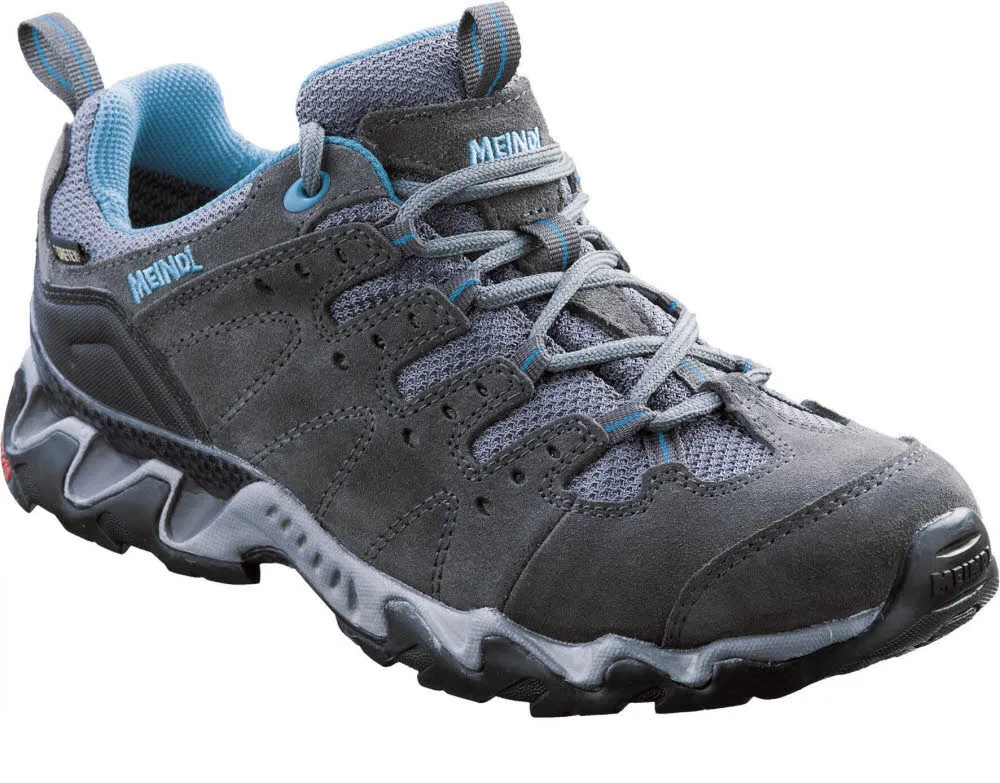 Meindl Portland Lady GTX Damen Wanderschuhe Trekkingschuhe Low grau/petrol
