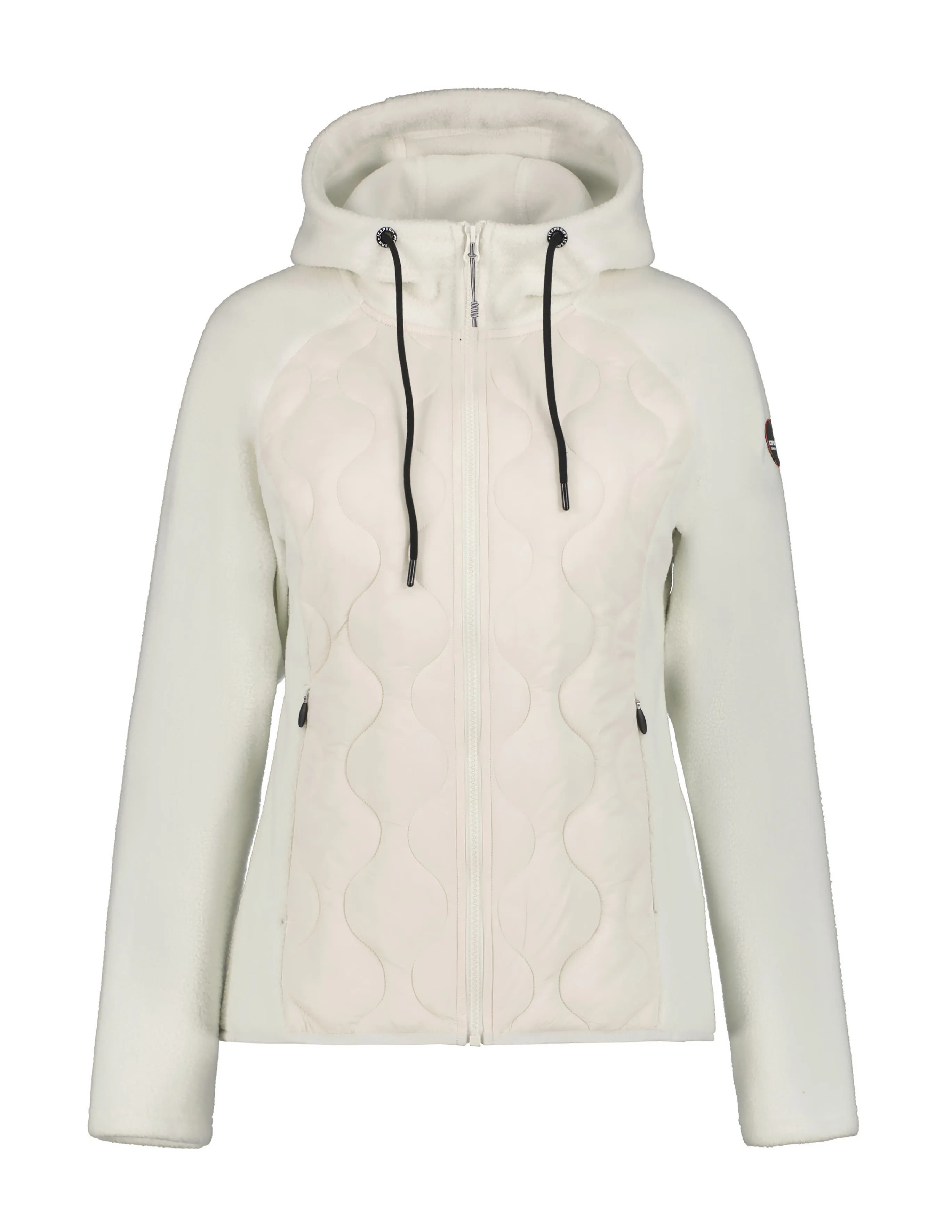 Icepeak Midlyaer Fleecejacke Hybridjacke Damen weiß beige