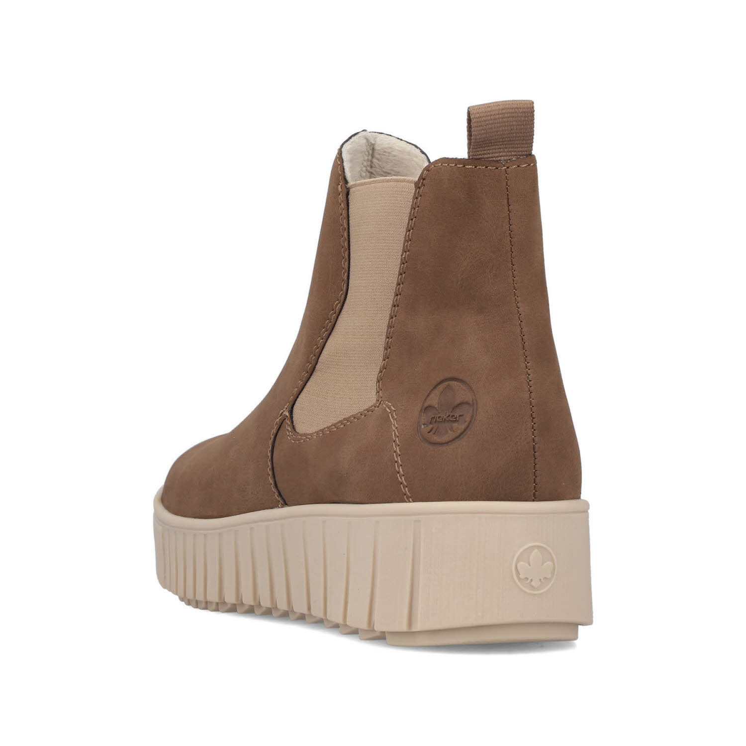 Rieker HWK Damen Stiefel Damen Modestiefel Chelsea Boots wood