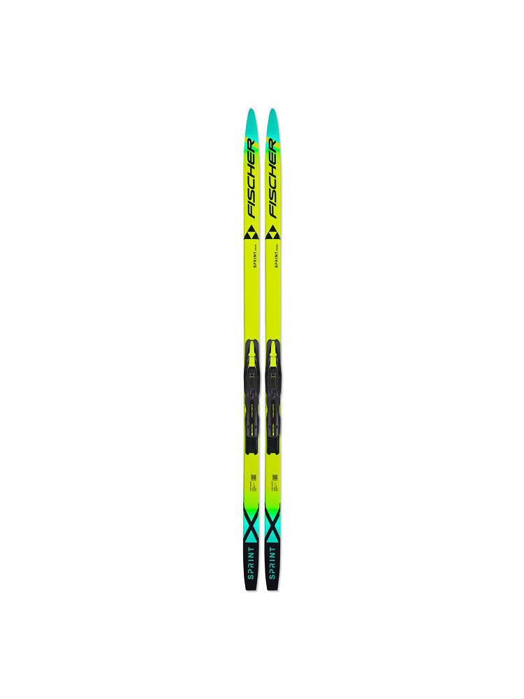 Fischer SPRINT CROWN MOUNTED Kinder Classic Langlaufski Einsteiger 25/26 gelb