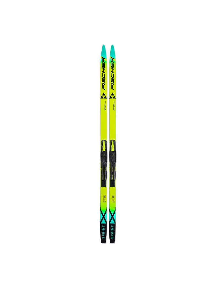 Fischer SPRINT CROWN MOUNTED Kinder Classic Langlaufski Einsteiger 25/26 gelb