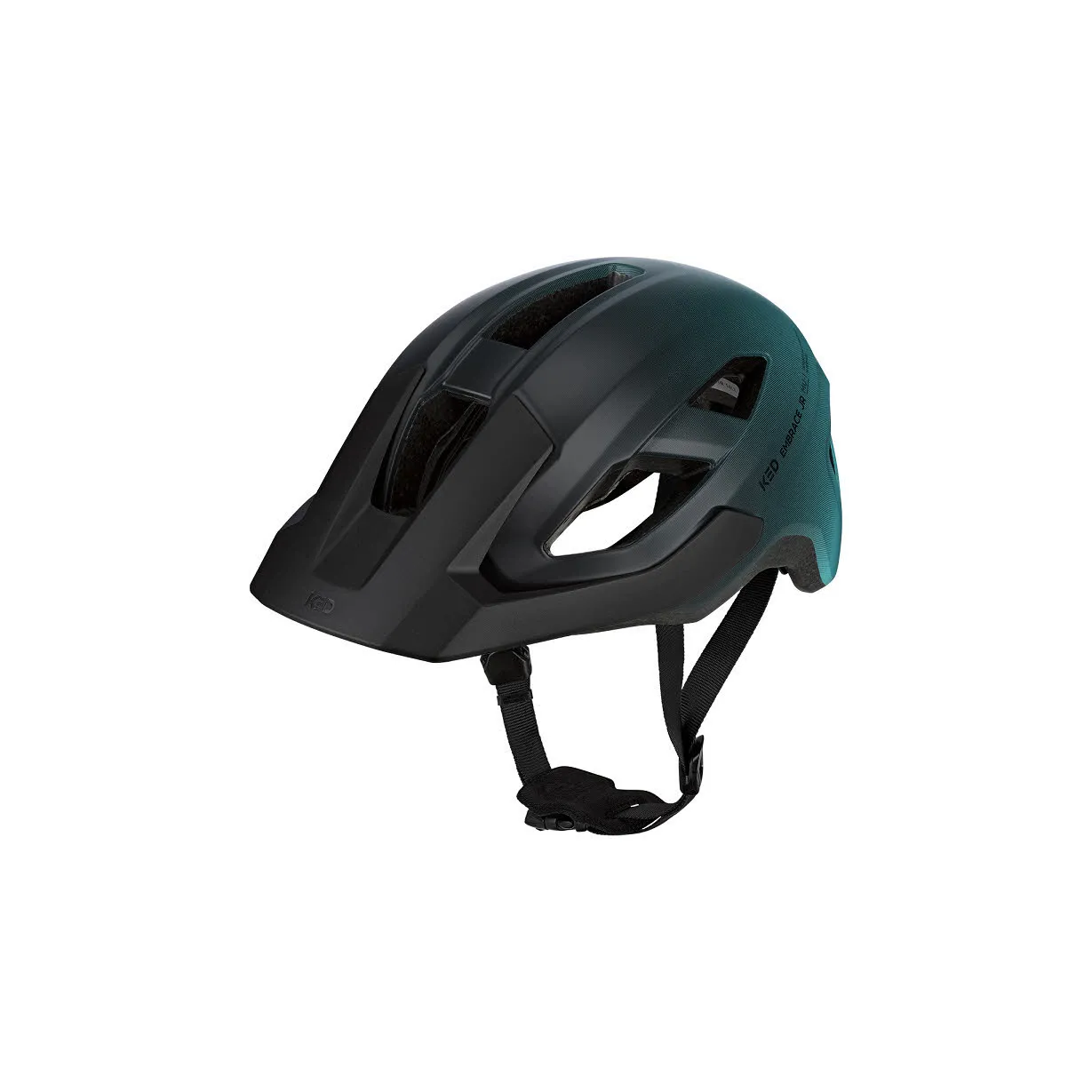 KED EMBRACE JR Kinder Radhelm Fahrradhelm Mountainbike teal black matt