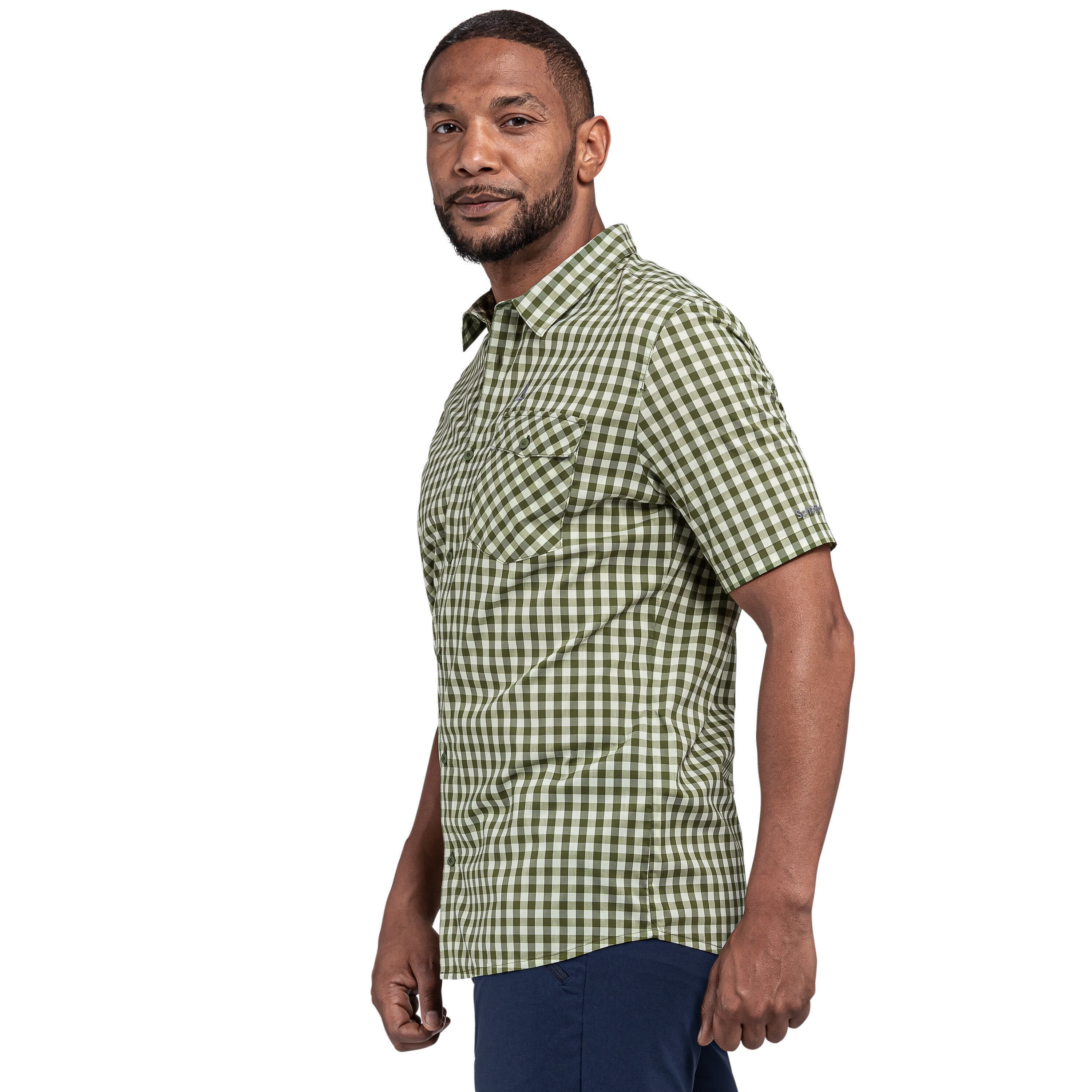 Schöffel Shirt Trattberg SH M Herren Hemd kurzarm Wanderhemd balsam green