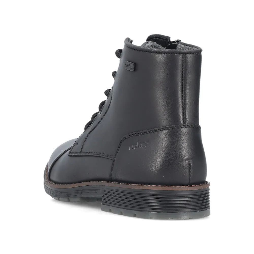 Rieker Schnürstiefel Herren Freizeitstiefel Stiefelette schwarz