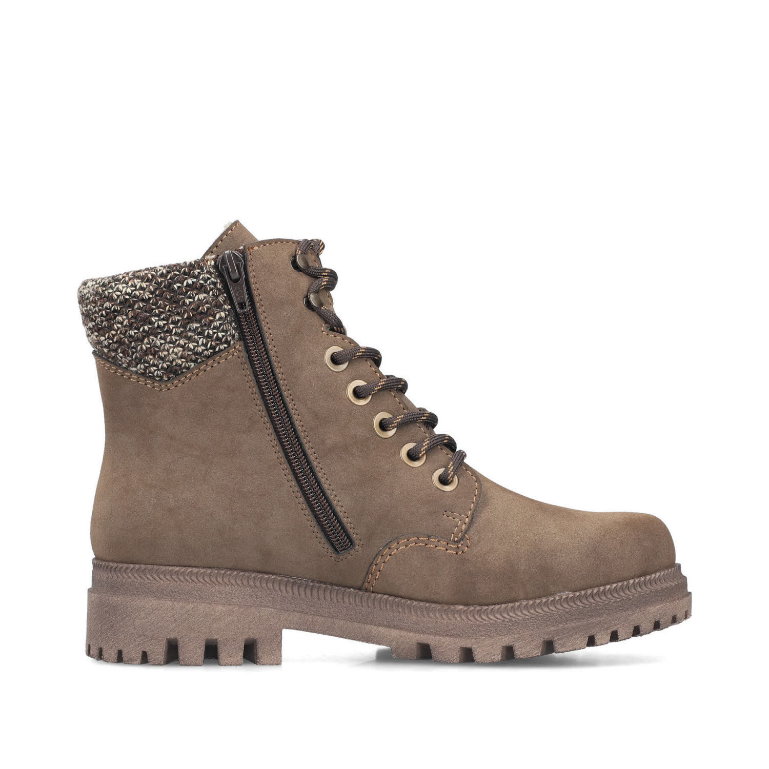 Rieker HWK Damen Stiefel Damen Schnürstiefel Winterstiefel braun