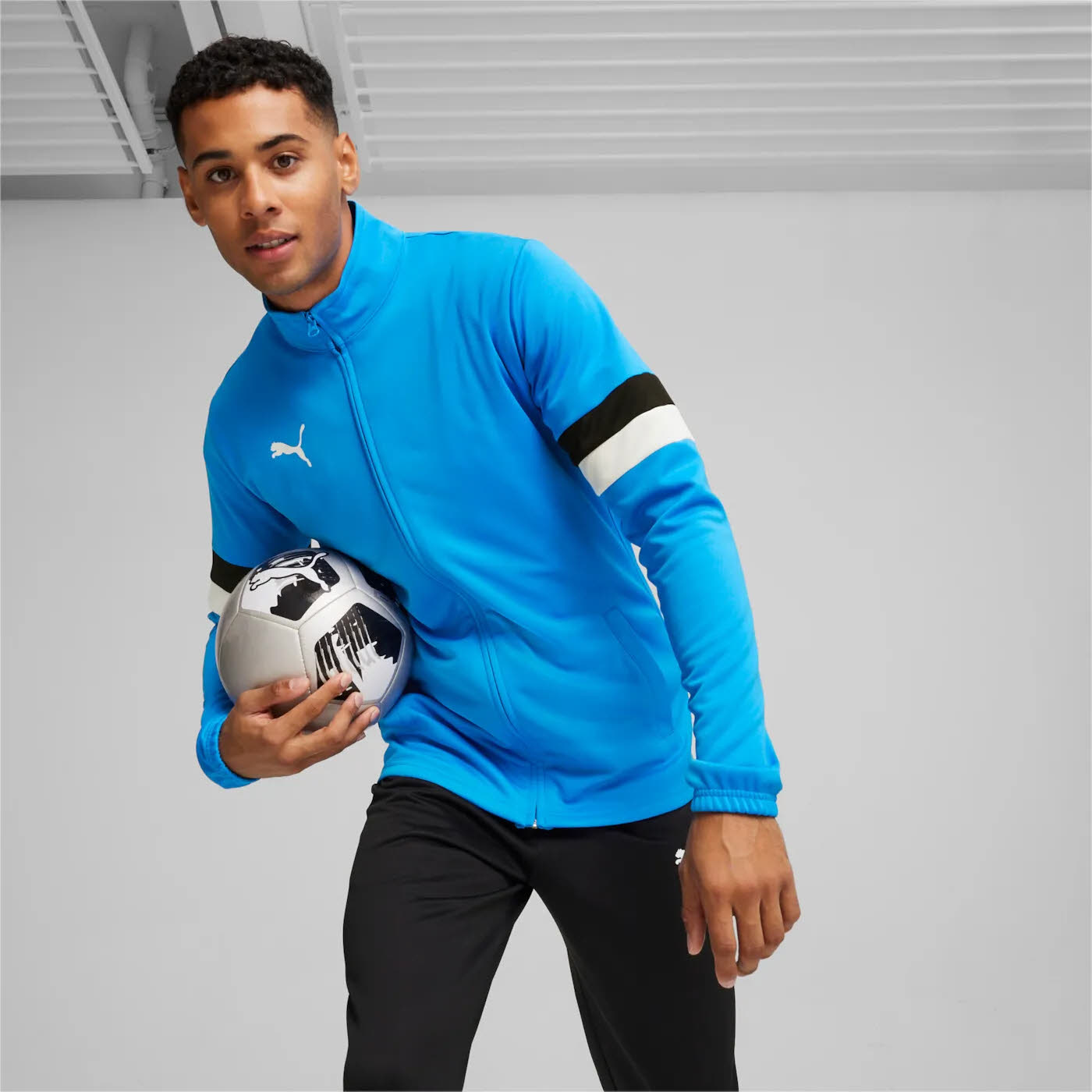Puma teamRISE Tracksuit Trainingsanzug Herren schwarz blau