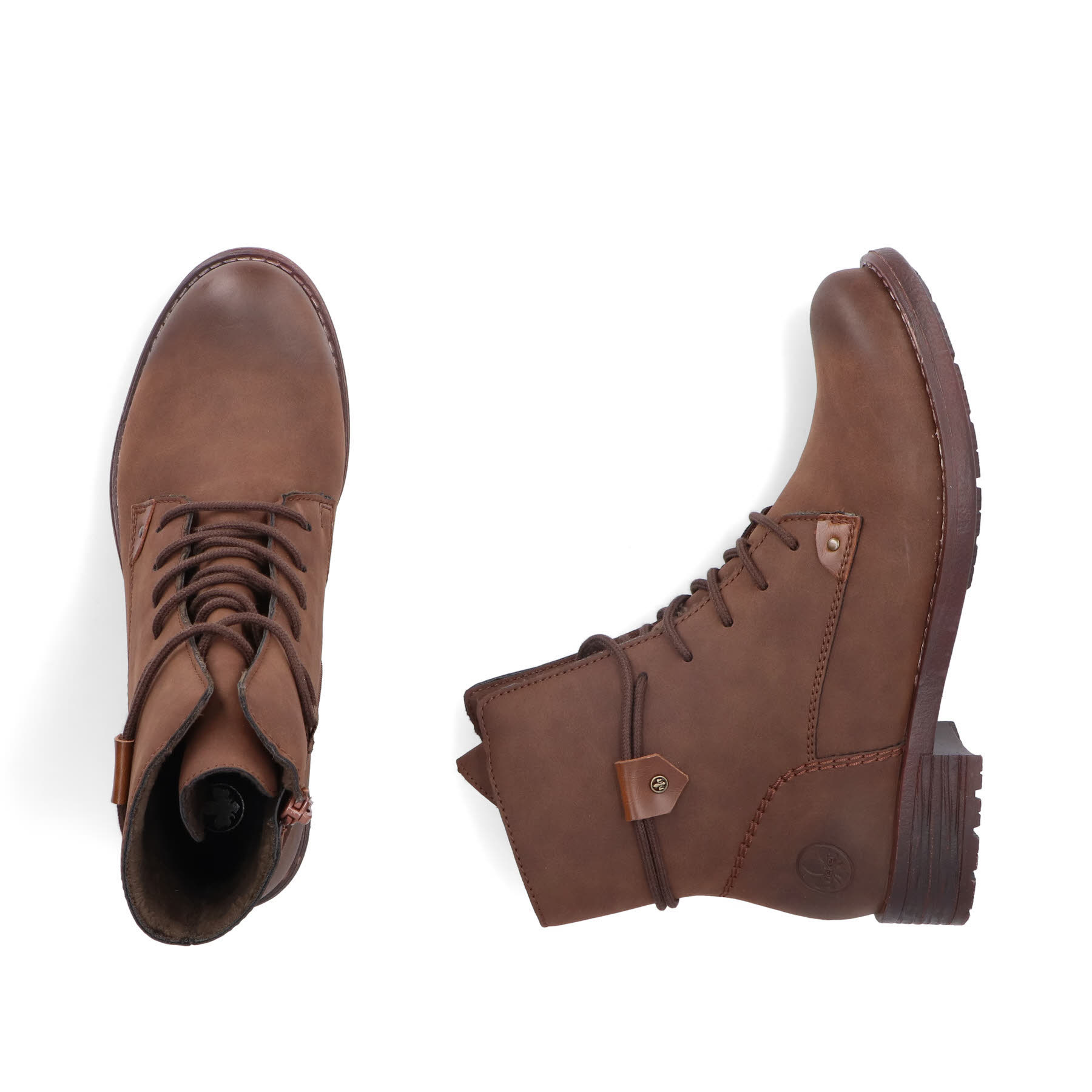 Rieker Damen Schnürstiefel braun