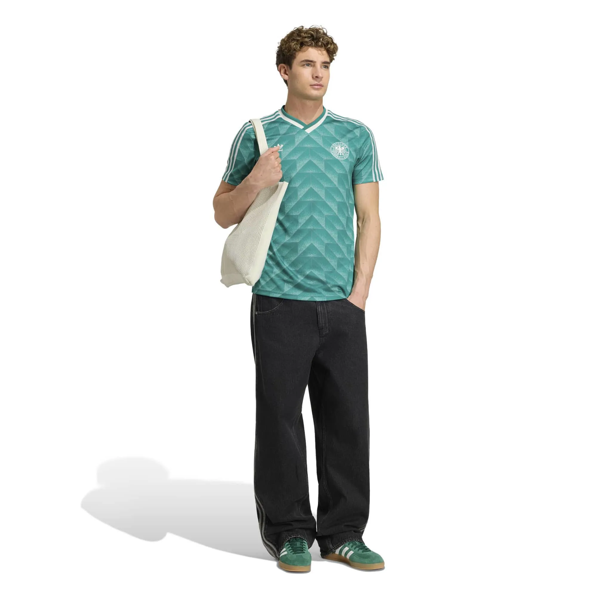 adidas DFB A JSY 90 Herren Auswärtstrikot WM 1990 power green