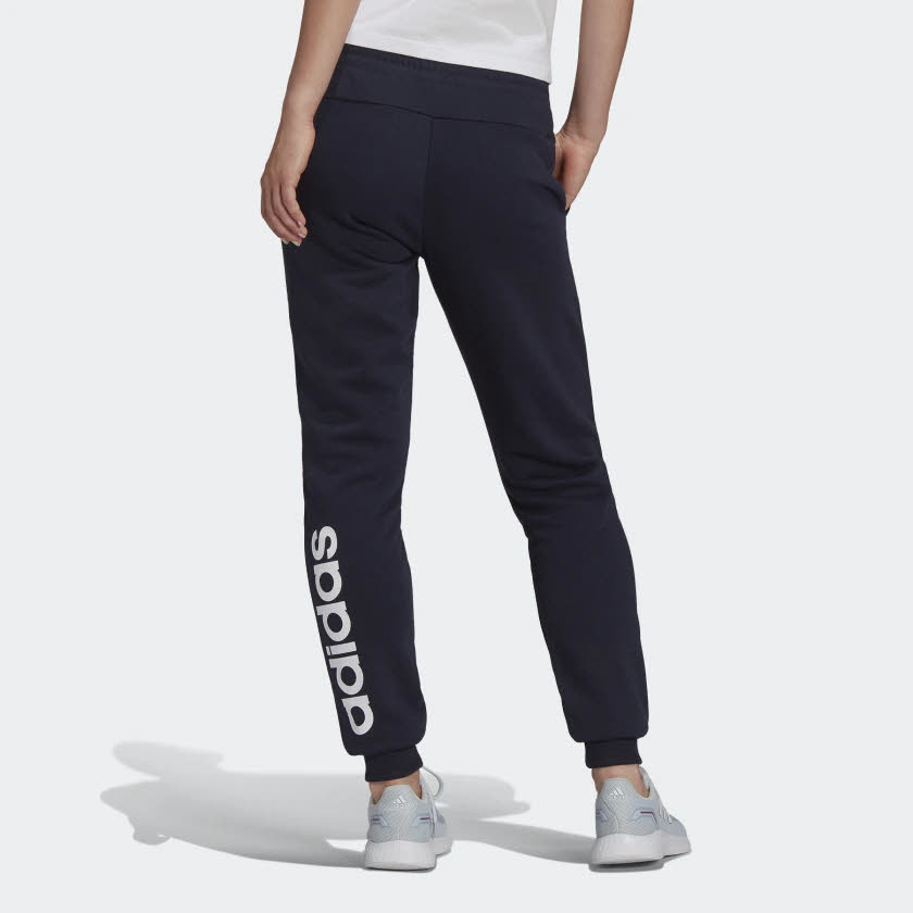 adidas W LIN FT C Damen ESSENTIAL slim fit Jogginghose Trainingshose schwarz