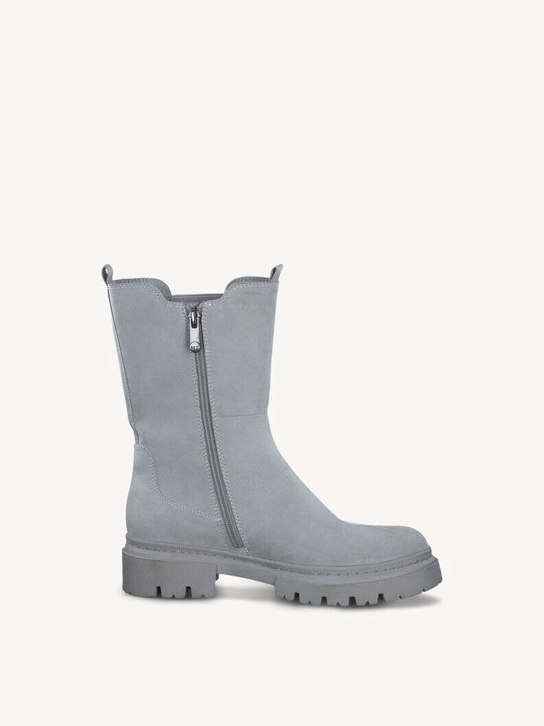 Marco Tozzi Chealsea Boot Stiefelette Reißverschluss Damen grau NEU
