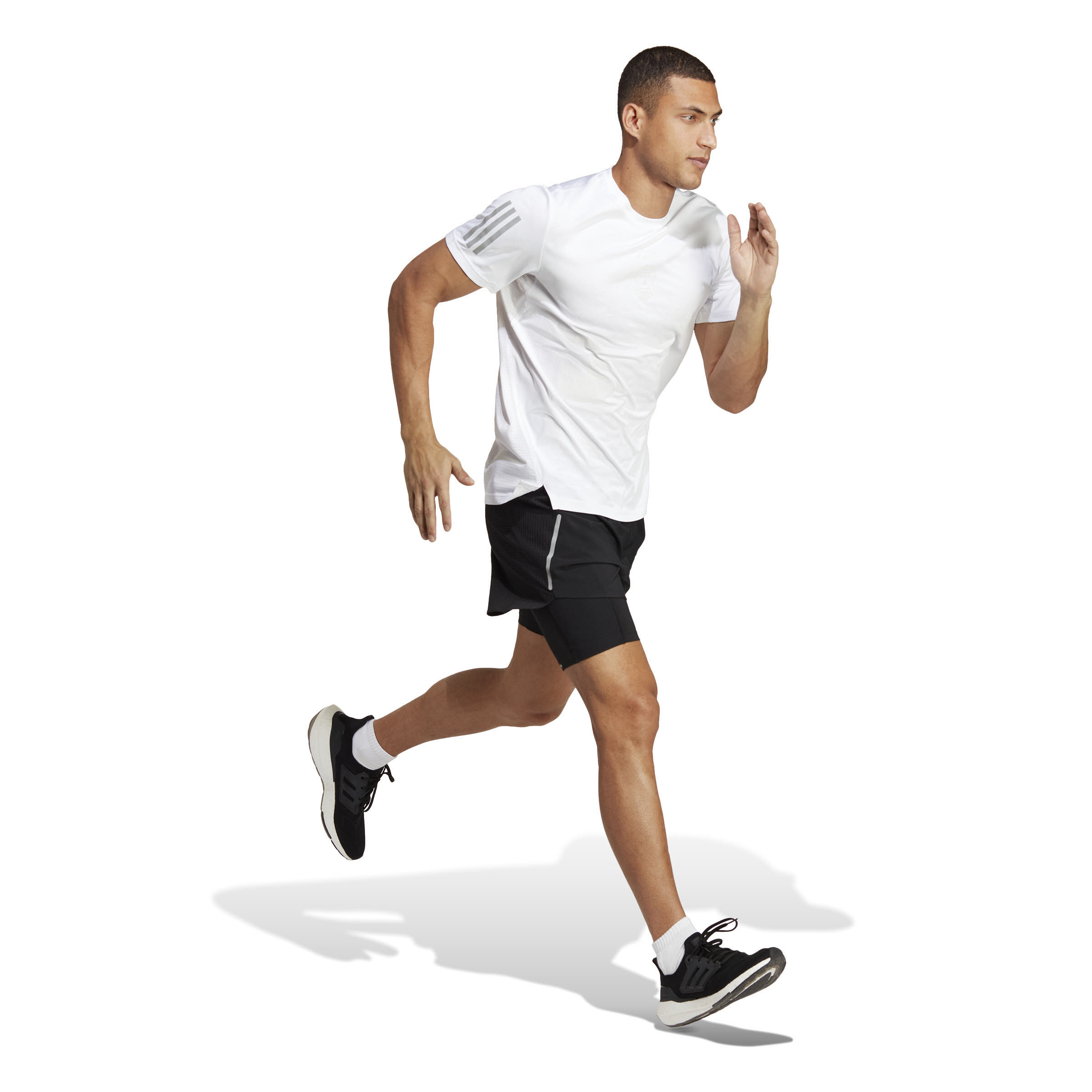 adidas Designed 4 Running 2-in-1 Shorts Herren kurze Hose Laufhose schwarz