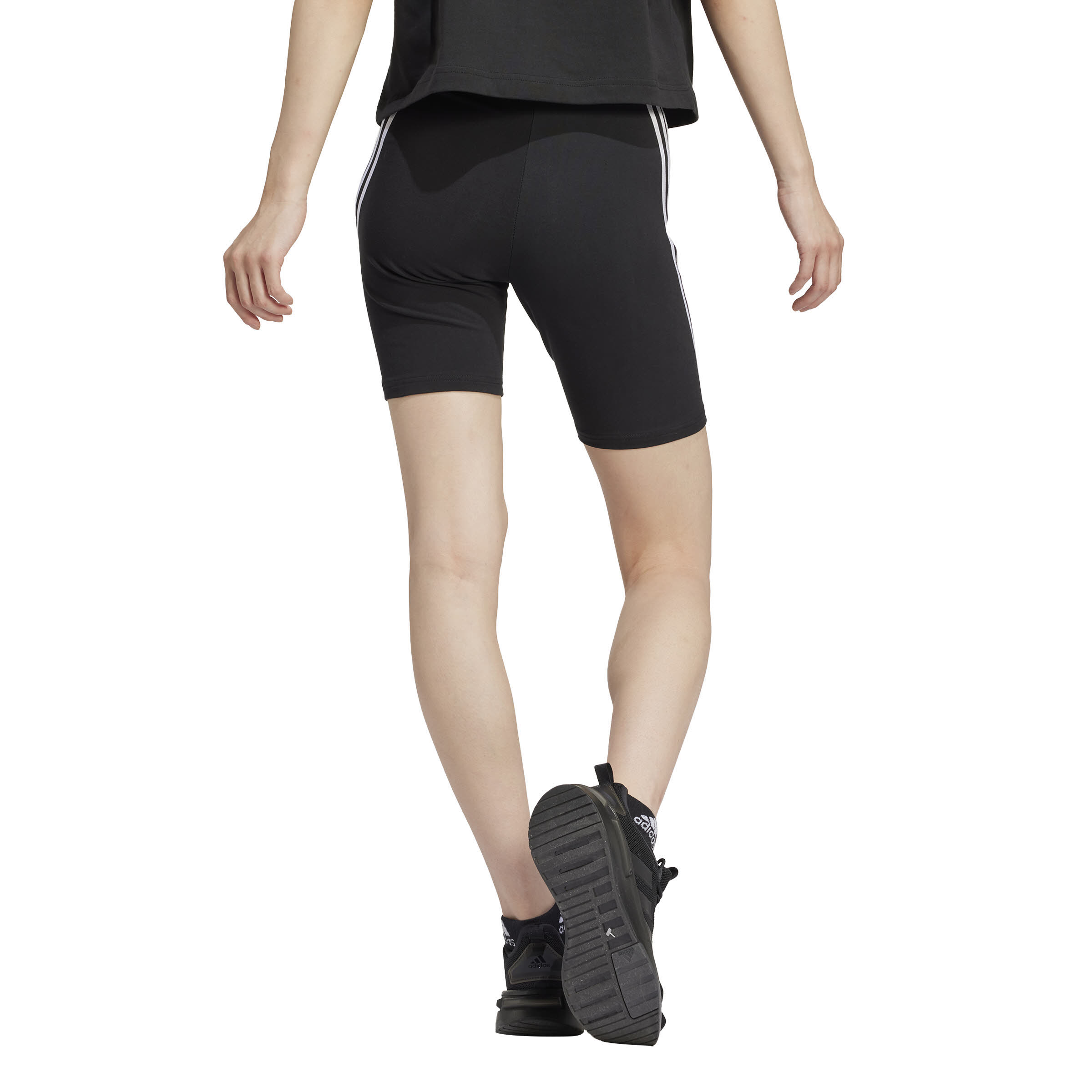 adidas Future Icons 3-Streifen kurze Leggings Shorts Damen schwarz