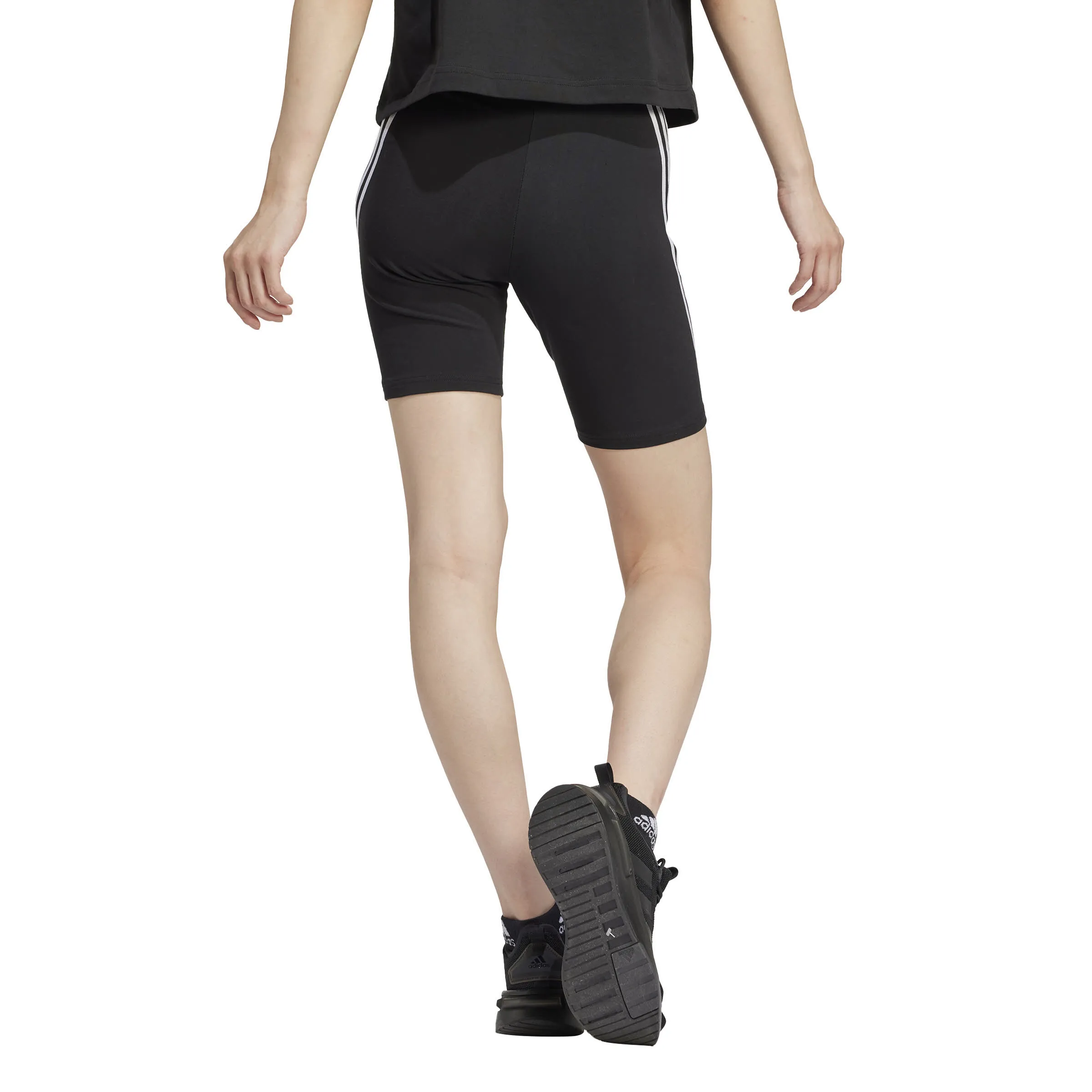 adidas Future Icons 3-Streifen kurze Leggings Shorts Damen schwarz