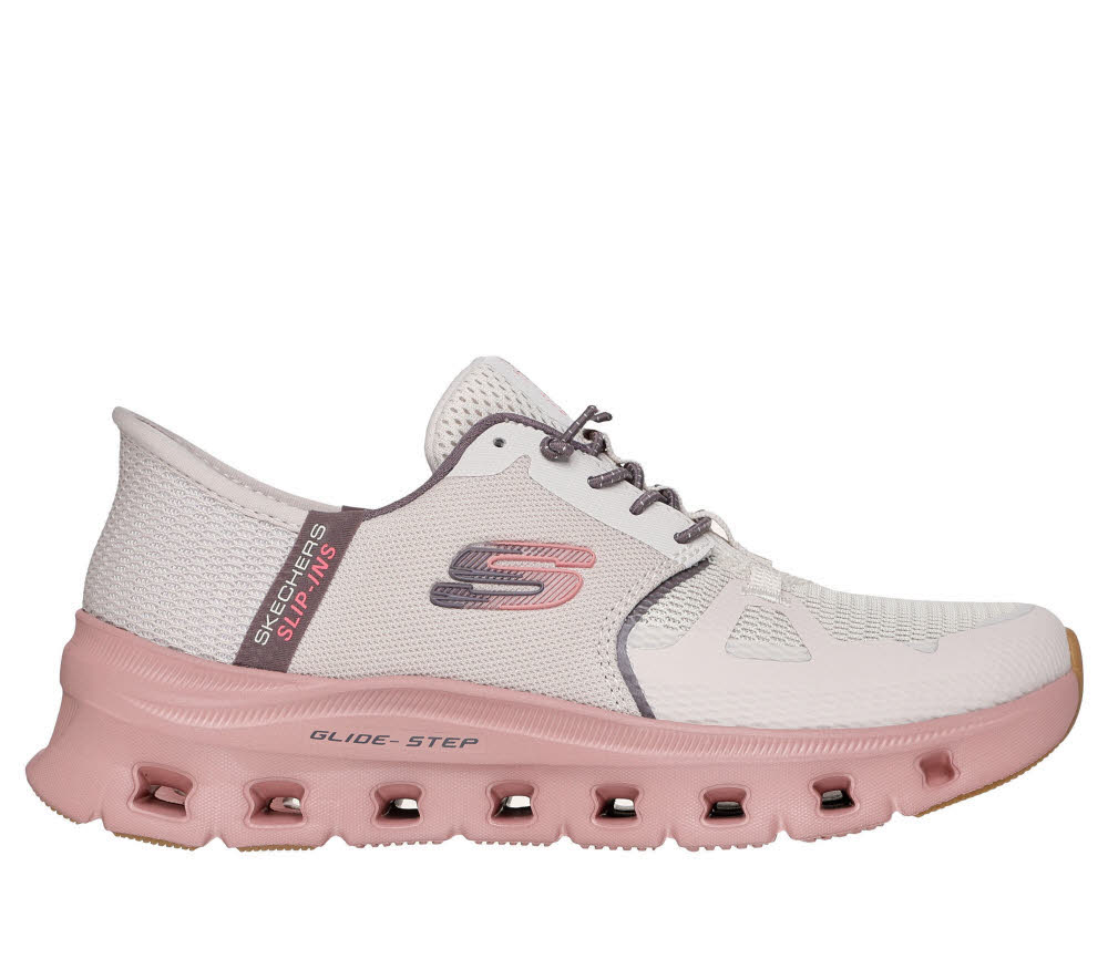 Skechers GLIDE-STEP PRO Damen Slip-ins Slipper Sneaker rosa grau