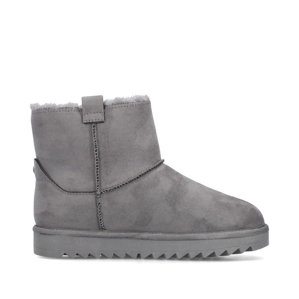 Rieker Kurzstiefel Damen Freizeitstiefel gefüttert grau